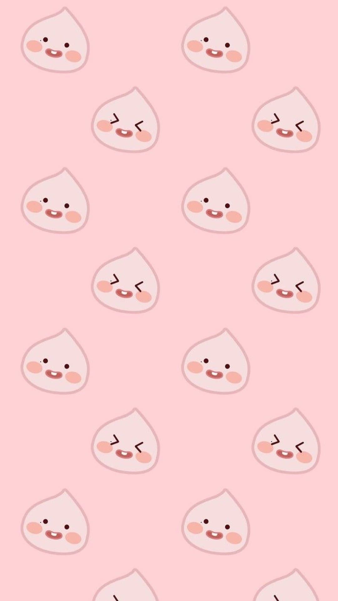 Download Dumplings Pattern Pastel Pink Background Wallpaper