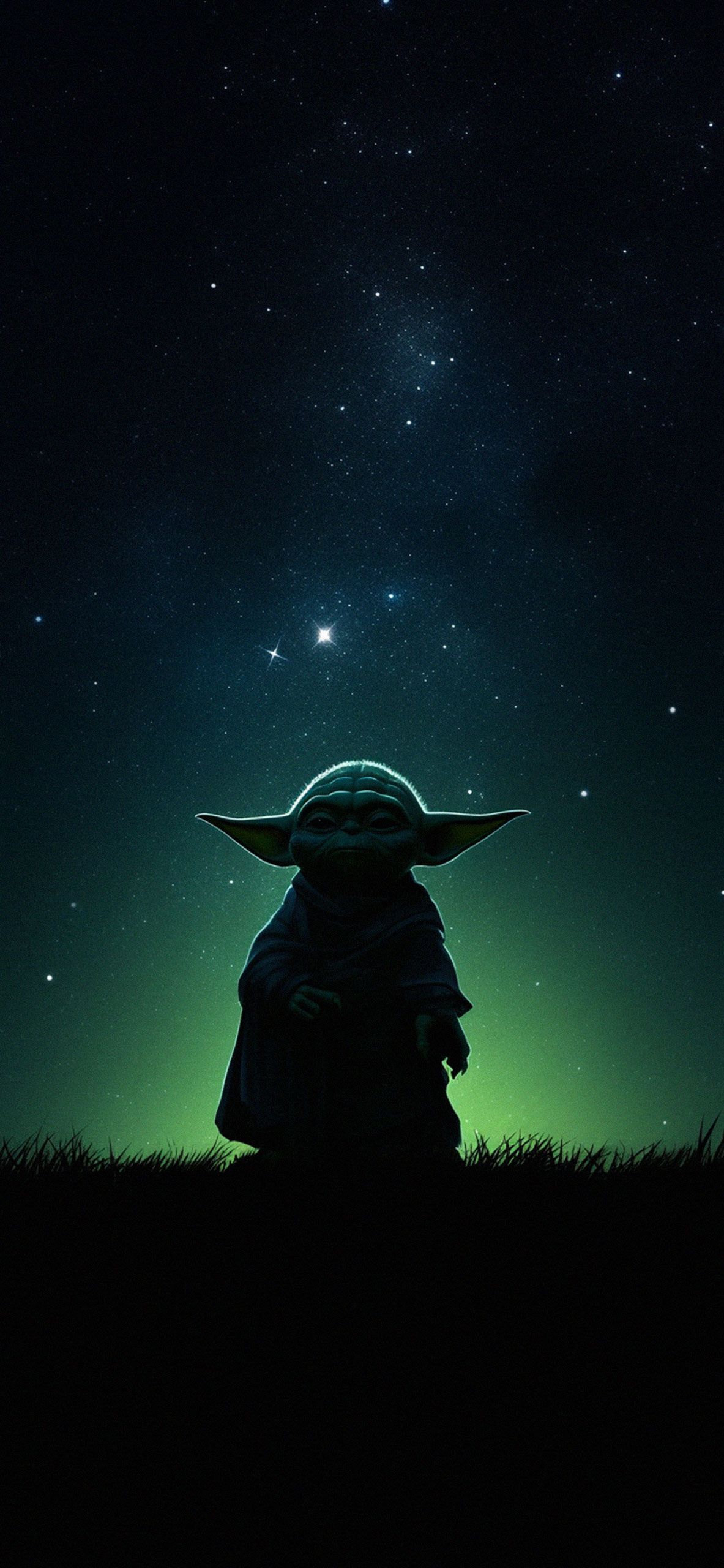 Star Wars Yoda & Night Stars Wallpaper Yoda Wallpaper