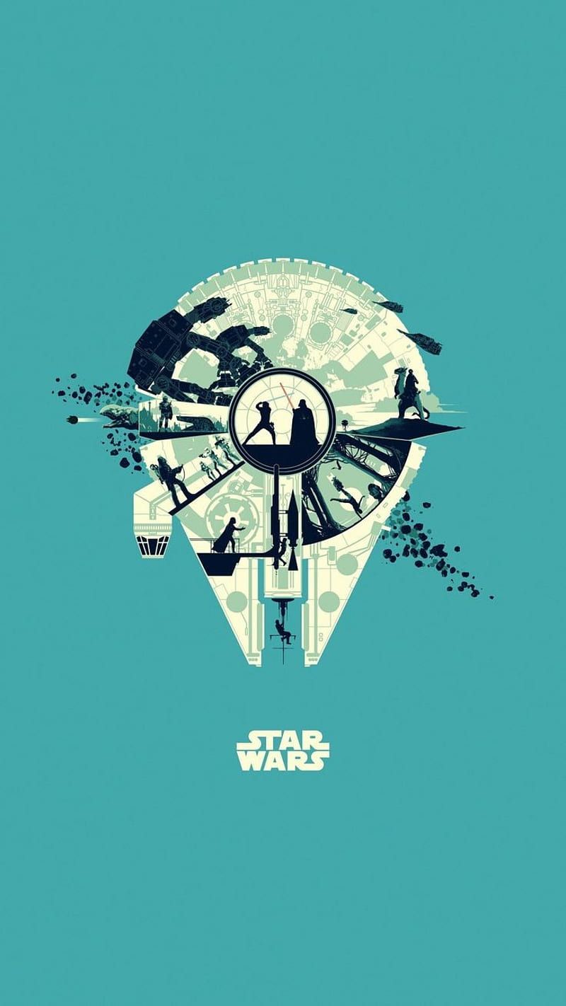 Star wars, material, minimalism, HD phone wallpaper