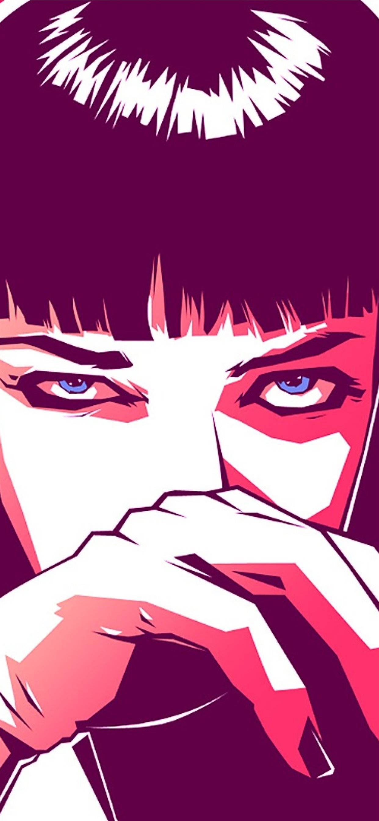 Mia Wallace Pulp Fiction Movie Artwork Sony Xperia. iPhone Wallpaper Free Download