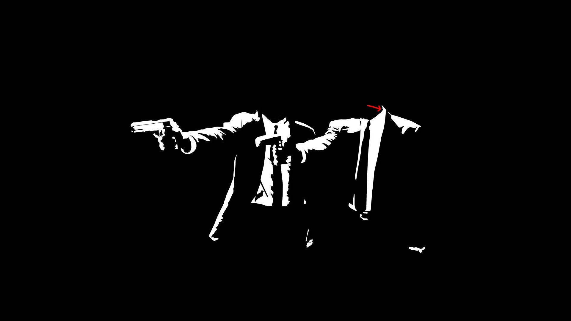 Download Black And White Suit Pulp Fiction Digital Art Wallpaper