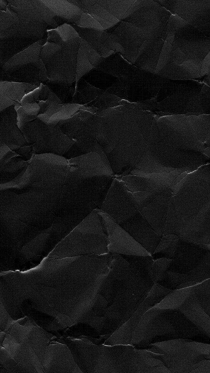 Black iPhone wallpaper, crumpled paper