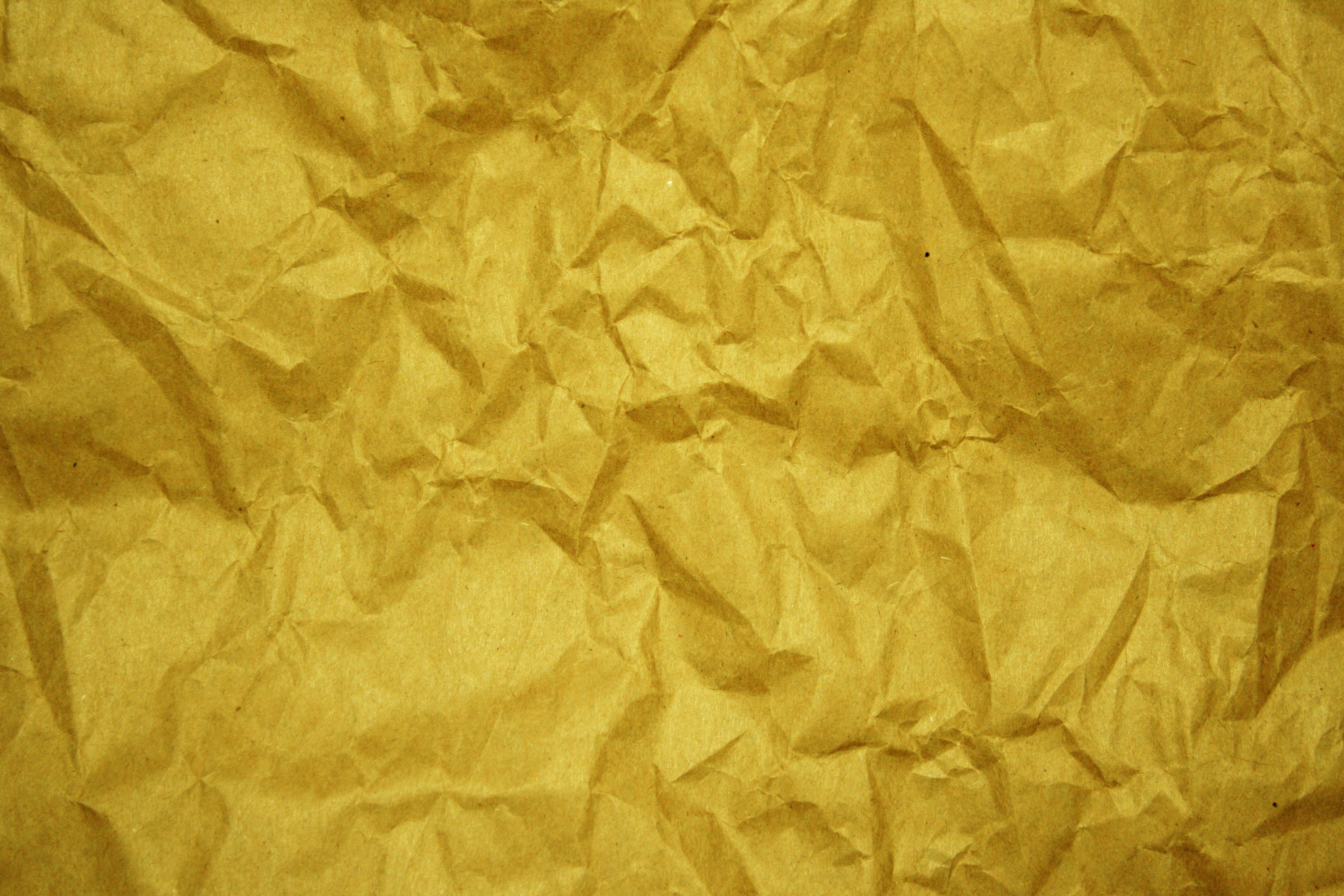 Crumpled Gold Paper Texture Picture. Free Photograph. Photo Public Domain