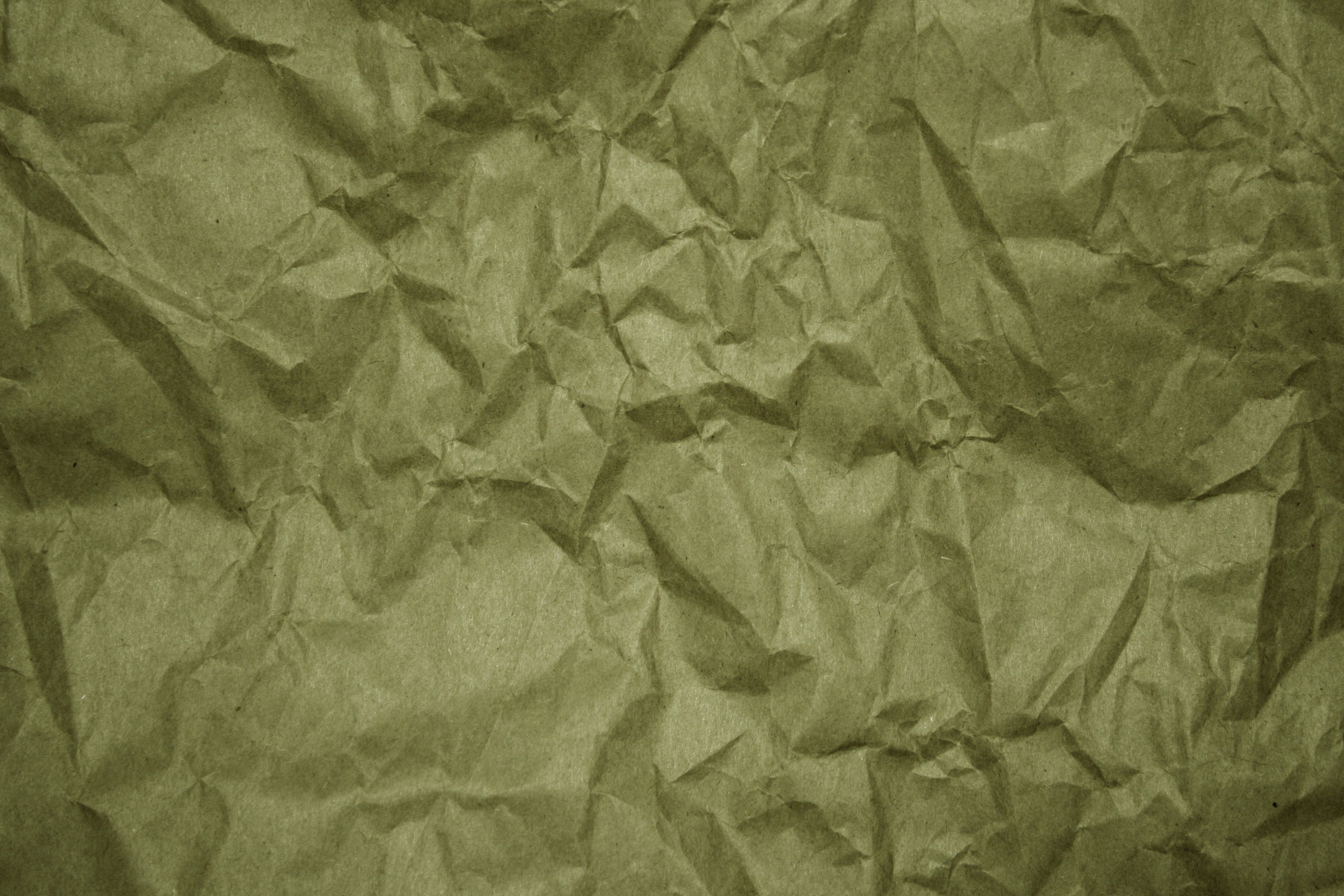 Crumpled Olive Green Paper Texture Picture. Free Photograph. Photo Public Domain