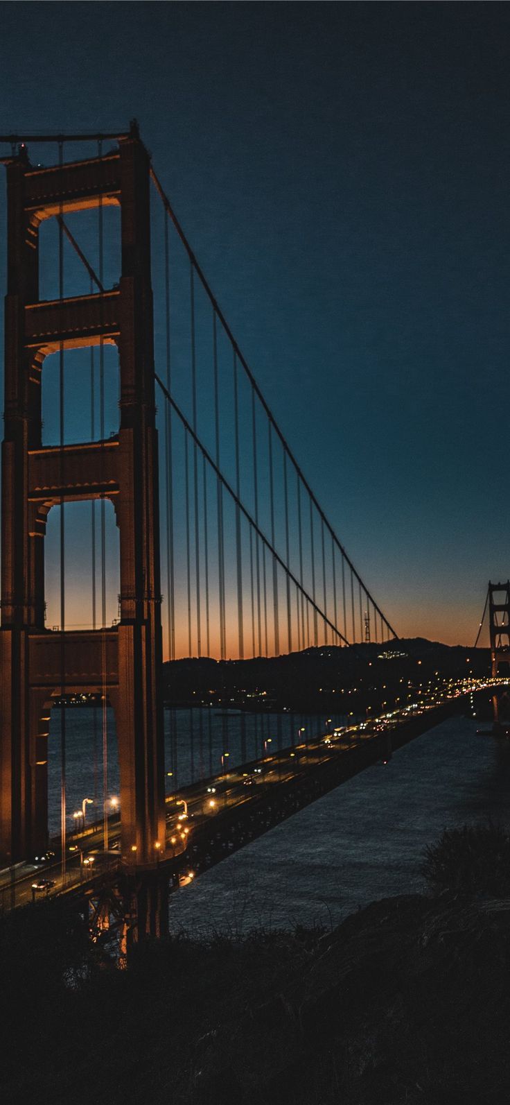 Free download the golden gate at night wallpaper , beaty your iphone. #city #grey #california #Travel #San. San francisco wallpaper, Golden gate, Bridge wallpaper