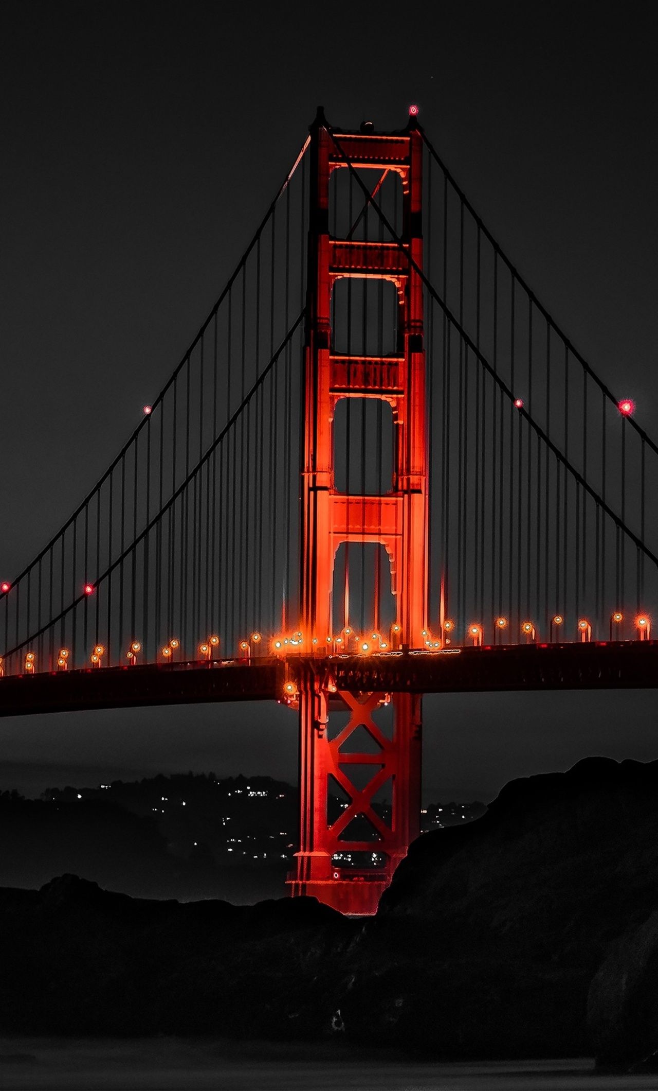 Golden Gate Bridge San Francisco Night iPhone HD 4k Wallpaper, Image, Background, Photo and Picture