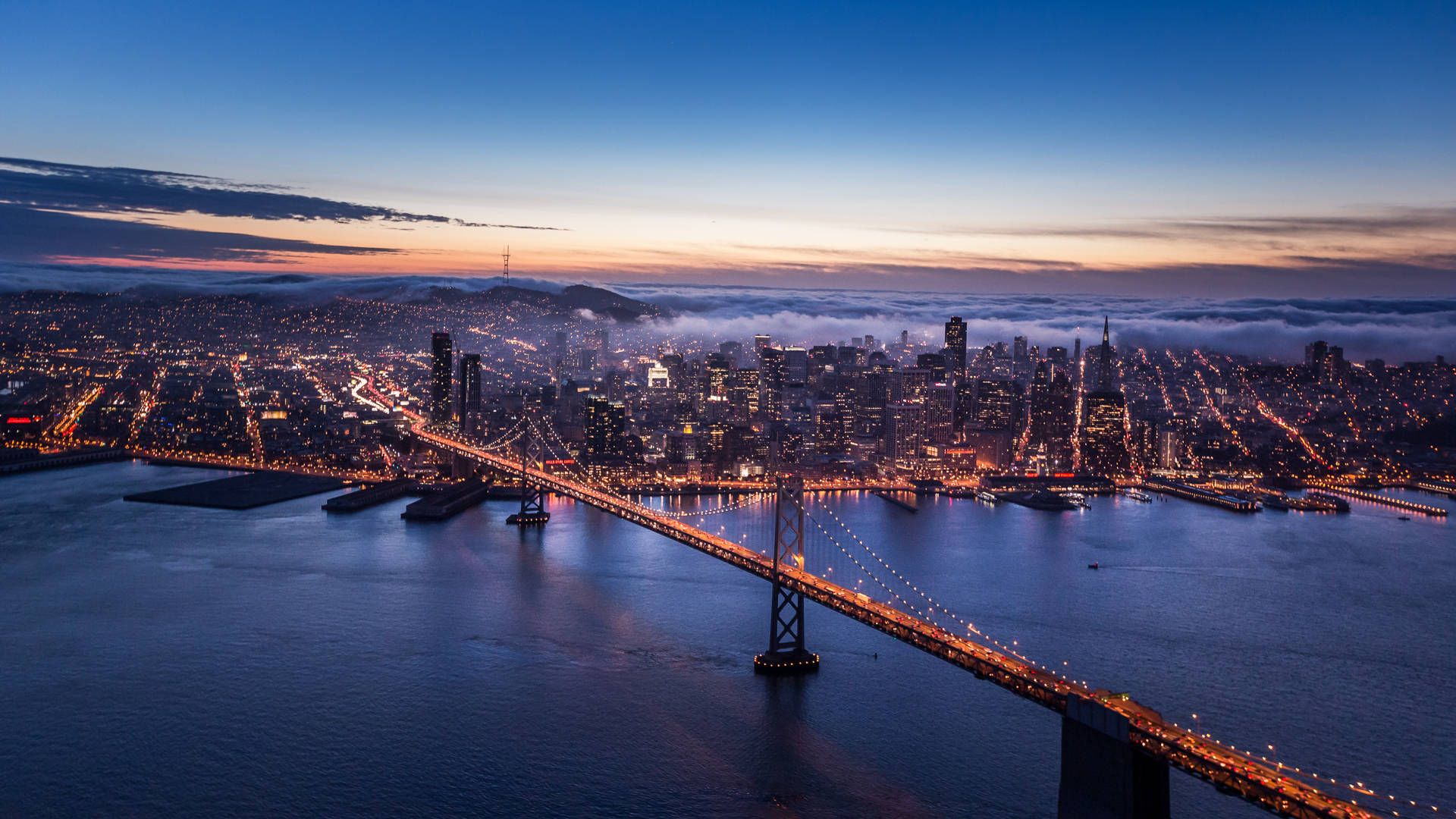 Download Aerial San Francisco Bay Cityscape HD Wallpaper - San Francisco