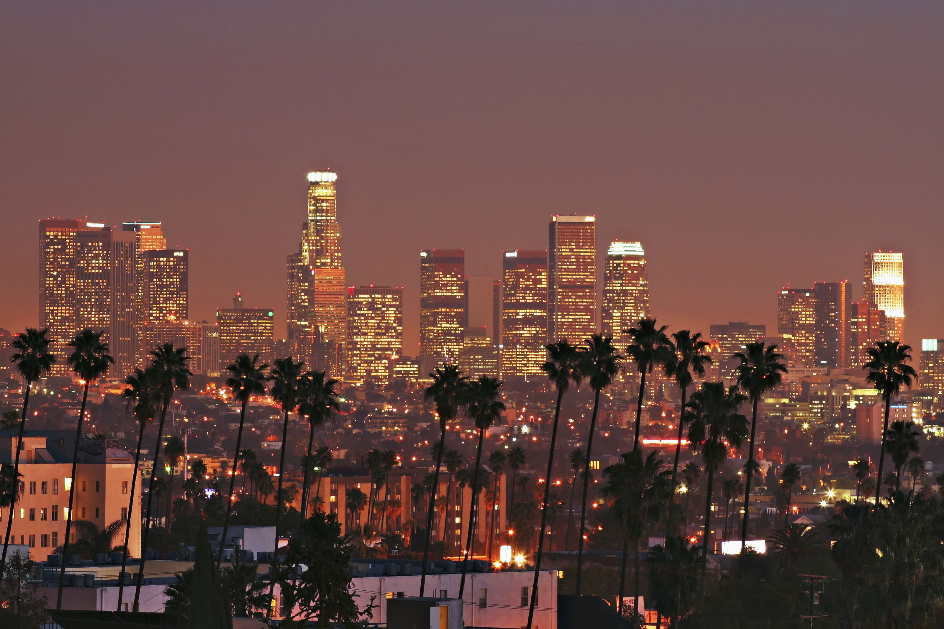 Los Angeles Skyline Wall Mural Your Way