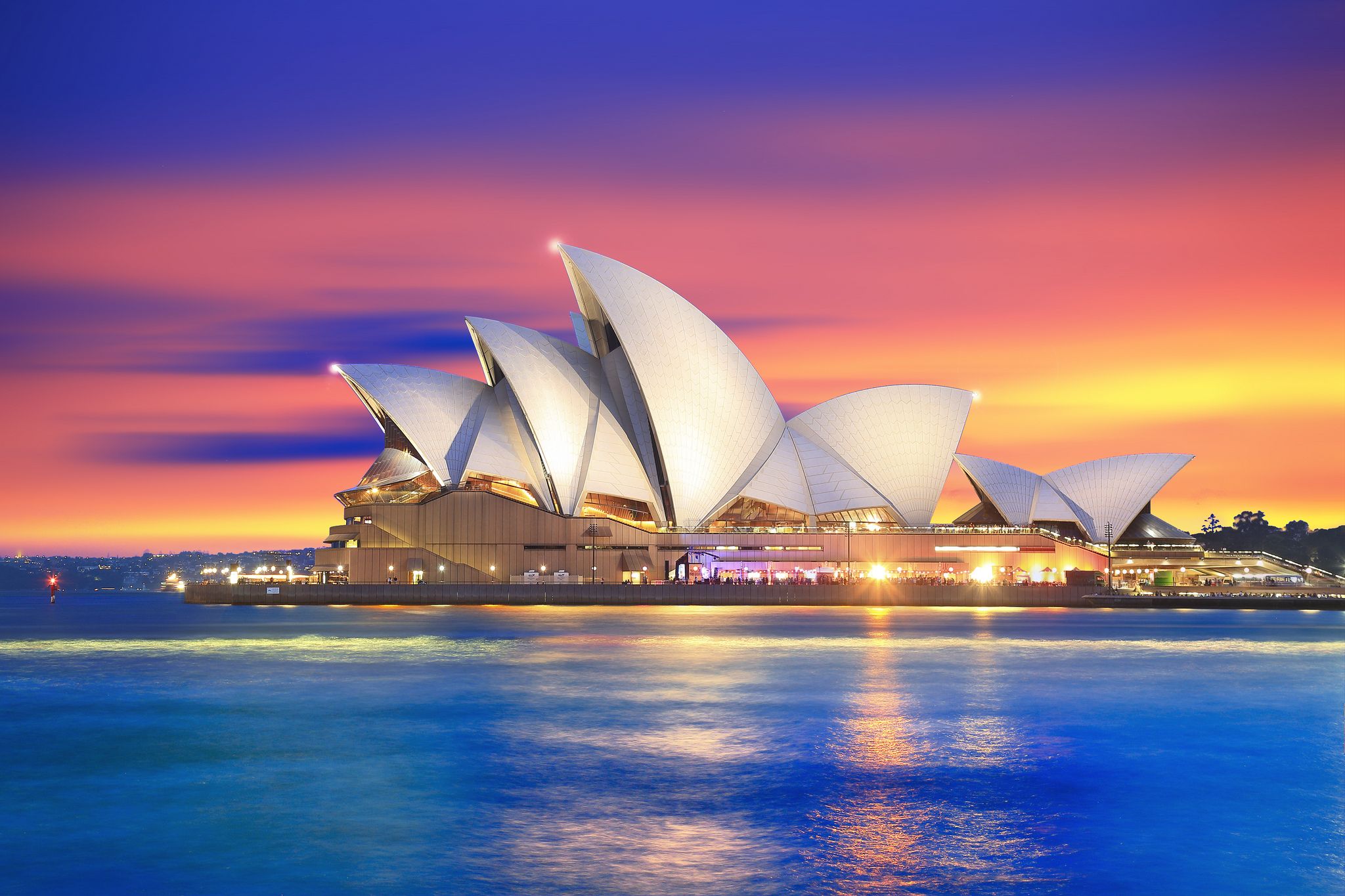 Sunset over Sydney Opera House