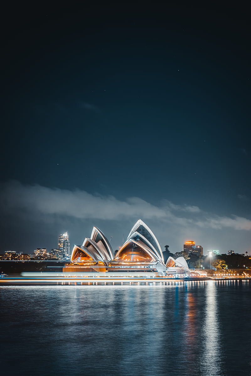 Sydney opera house during night time, HD phone wallpaper