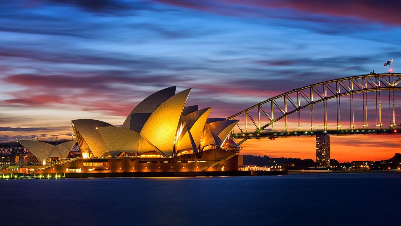 Wallpaper Sydney Opera House Sydney Australia, Background Free Image