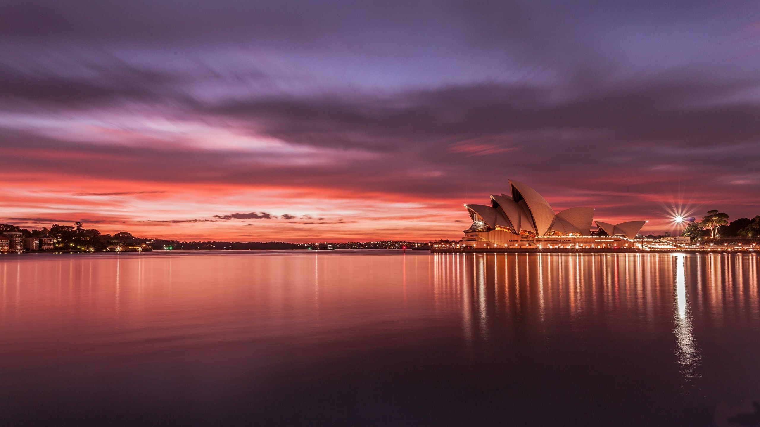 Australia Sydney Opera House Sunset Wallpaperx1440