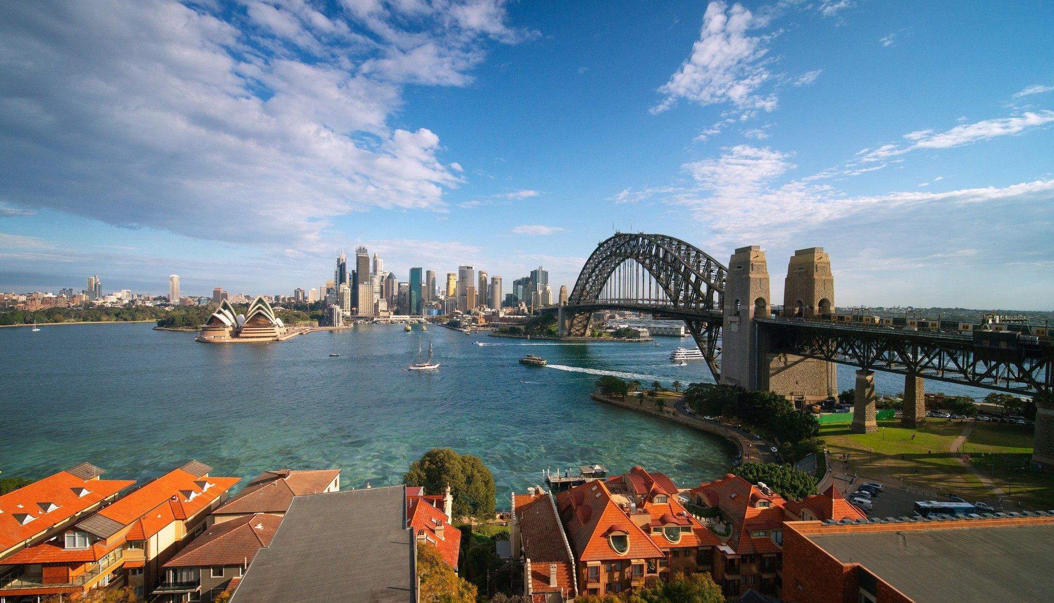 HD desktop wallpaper: Cities, Sydney, Sydney Opera House, Man Made, Sydney Harbour Bridge download free picture