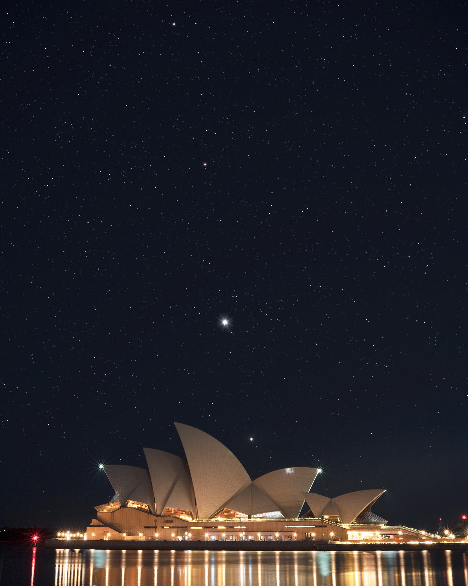 planets in a Planetary Parade over the Sydney Opera House