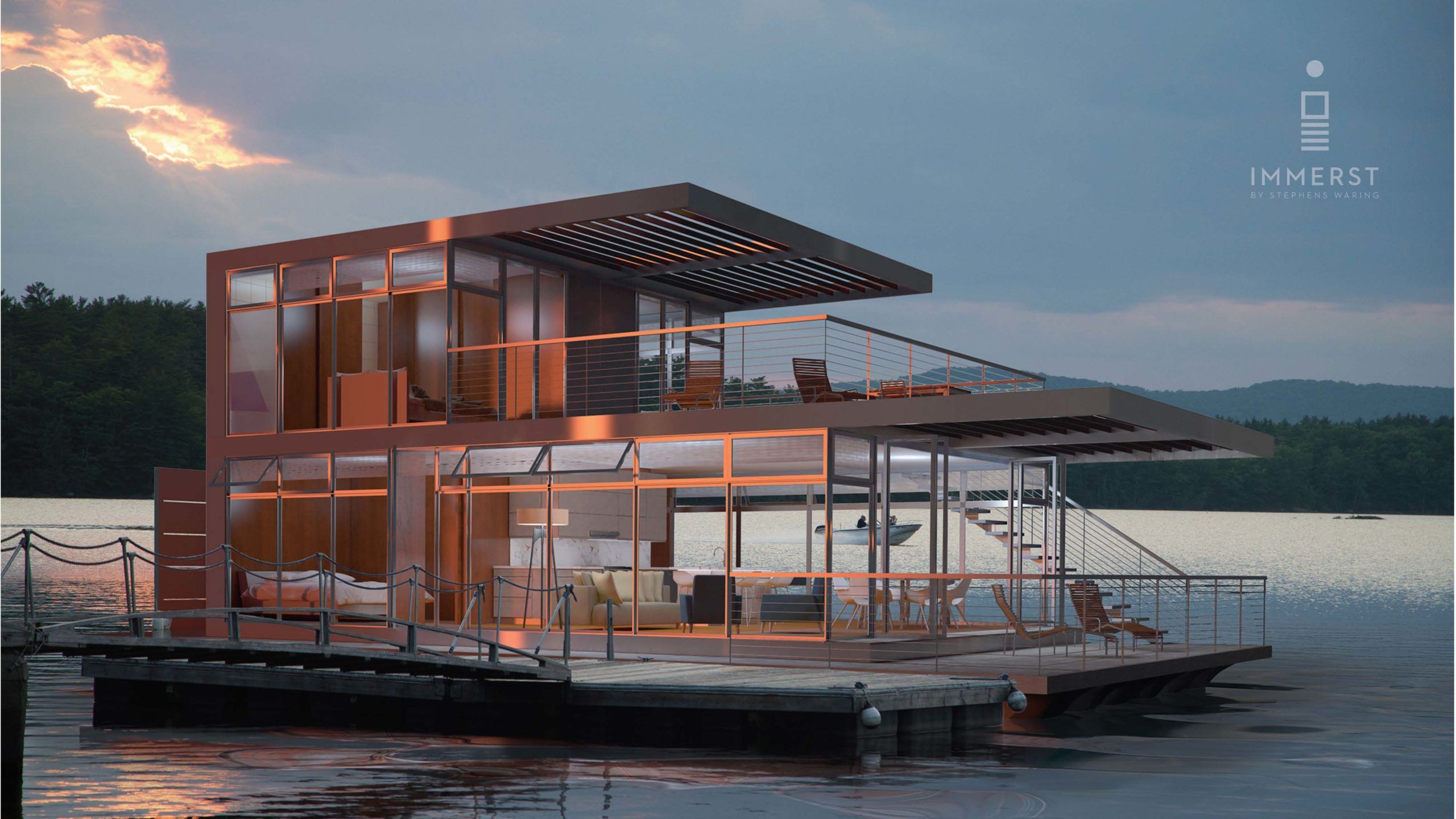 Utilities on a Floating Home Waring Yacht Design - 