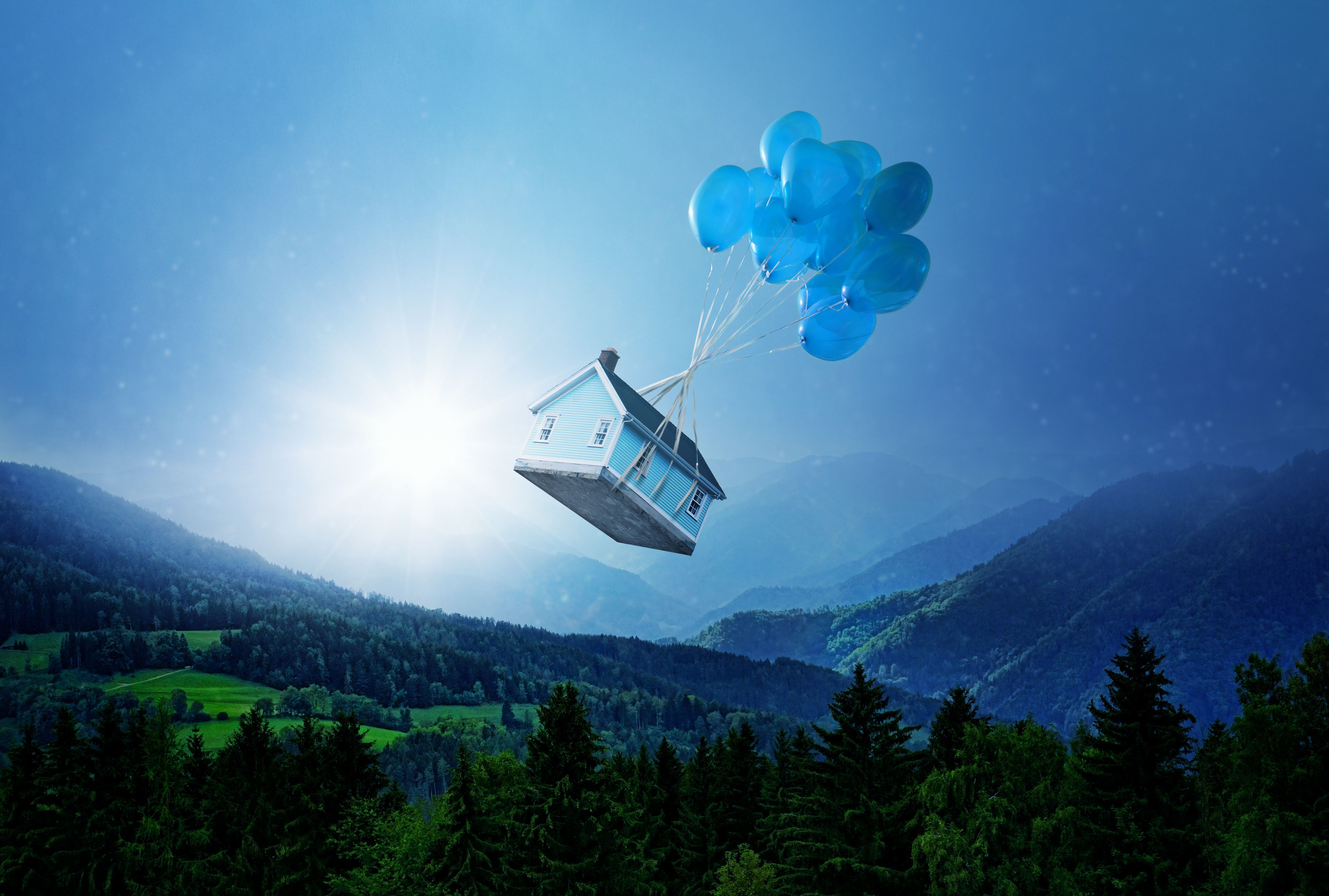 Balloon Floating House 5k, HD World, 4k Wallpaper, Image, Background, Photo and Picture - 