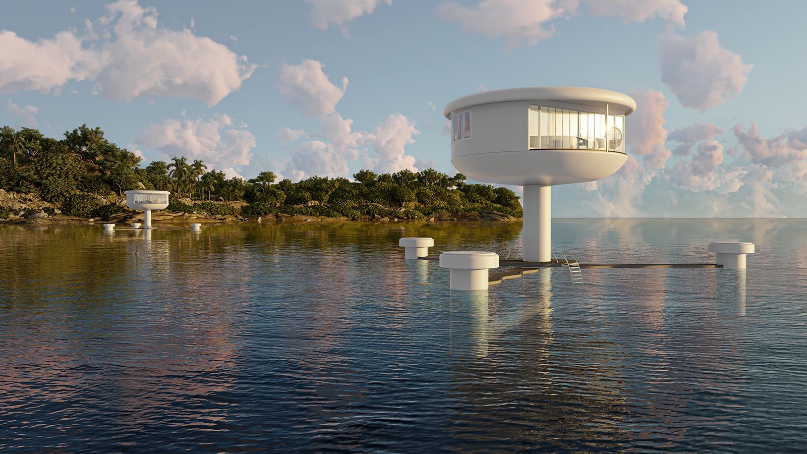 World's First Eco Restorative Futuristic Floating Homes