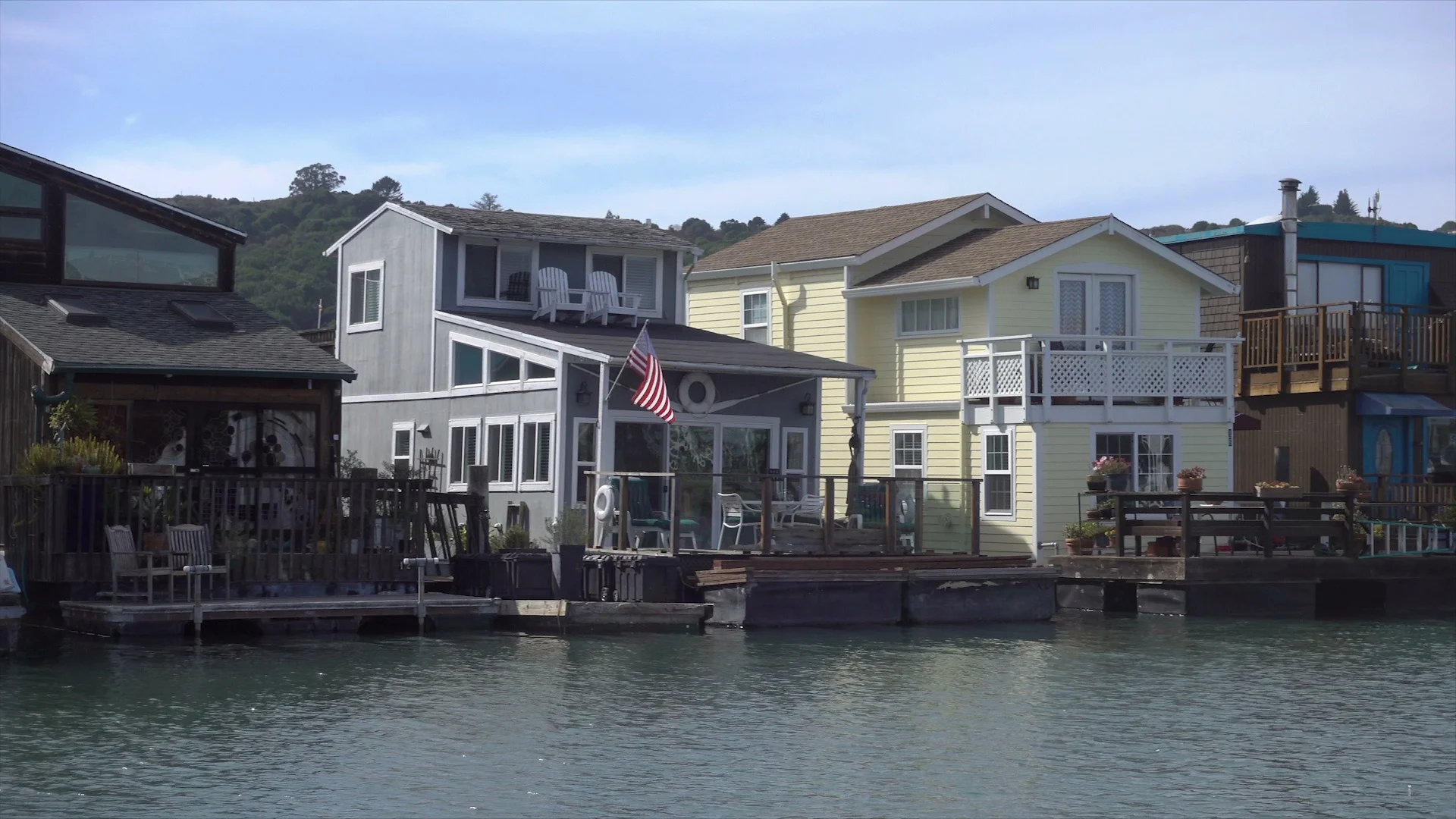 Sausalito floating homes near San Franci - 