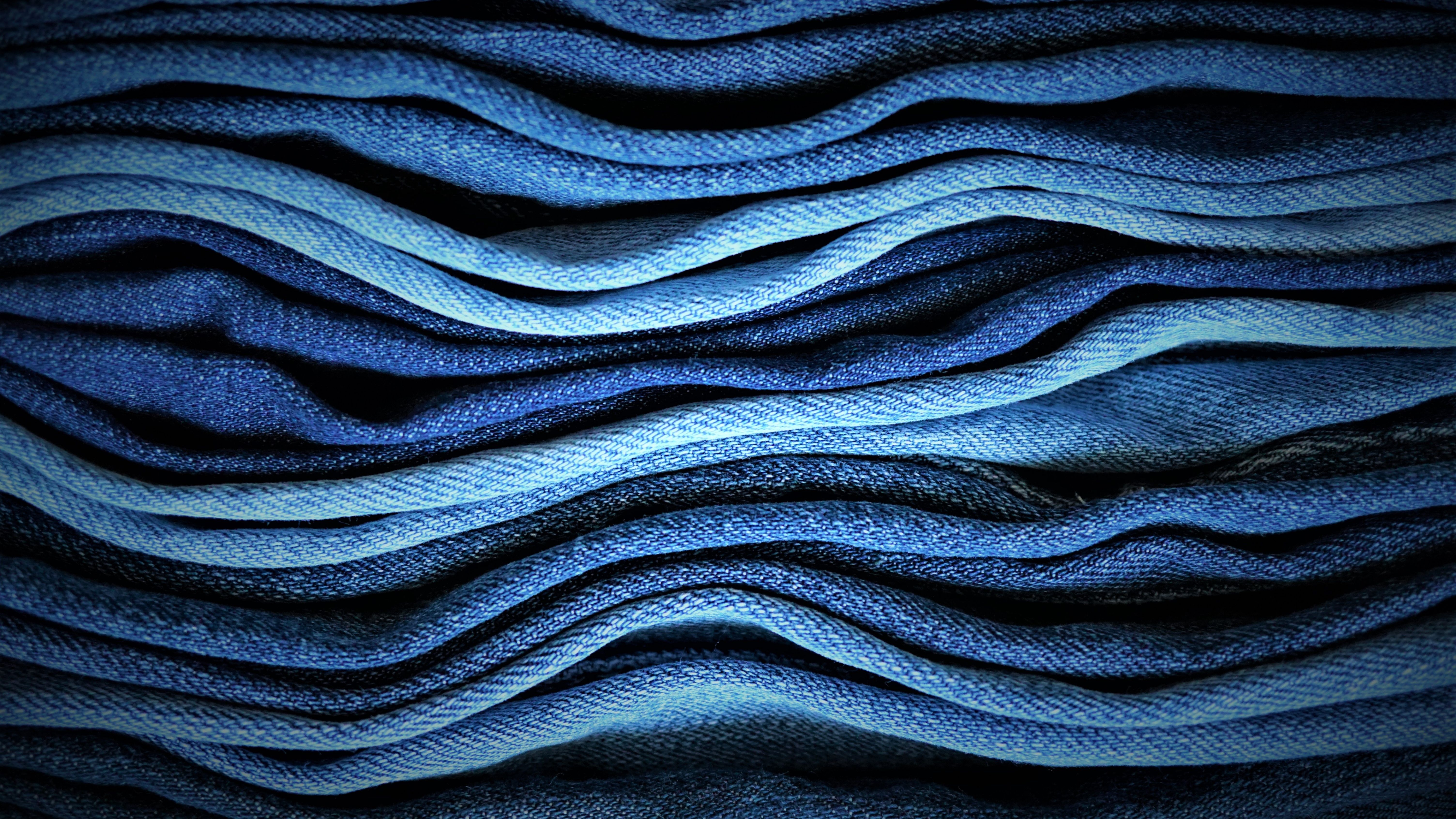 Blue Jeans Wallpaper 4K, Texture, Clothes, Fashion