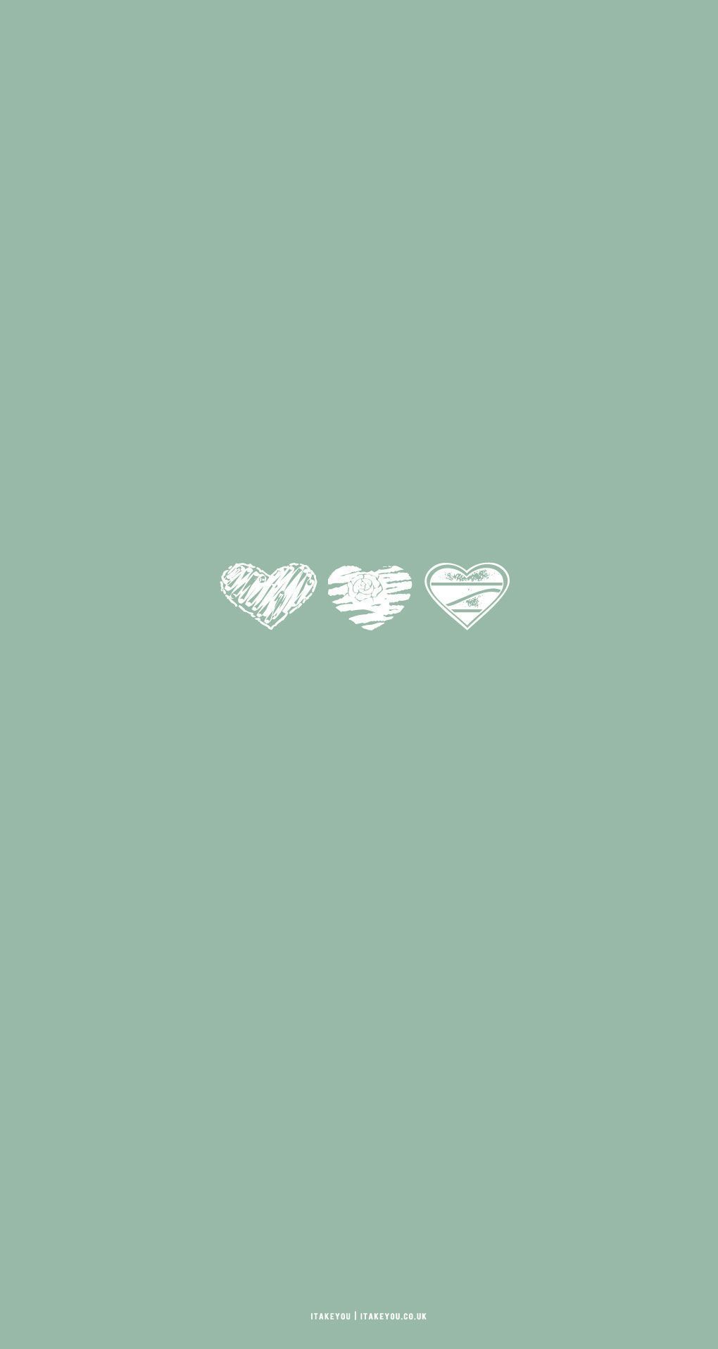 Sage Green Minimalist Wallpaper for Phone : Different Hearts I Take You. Wedding Readings. Wedding Ideas