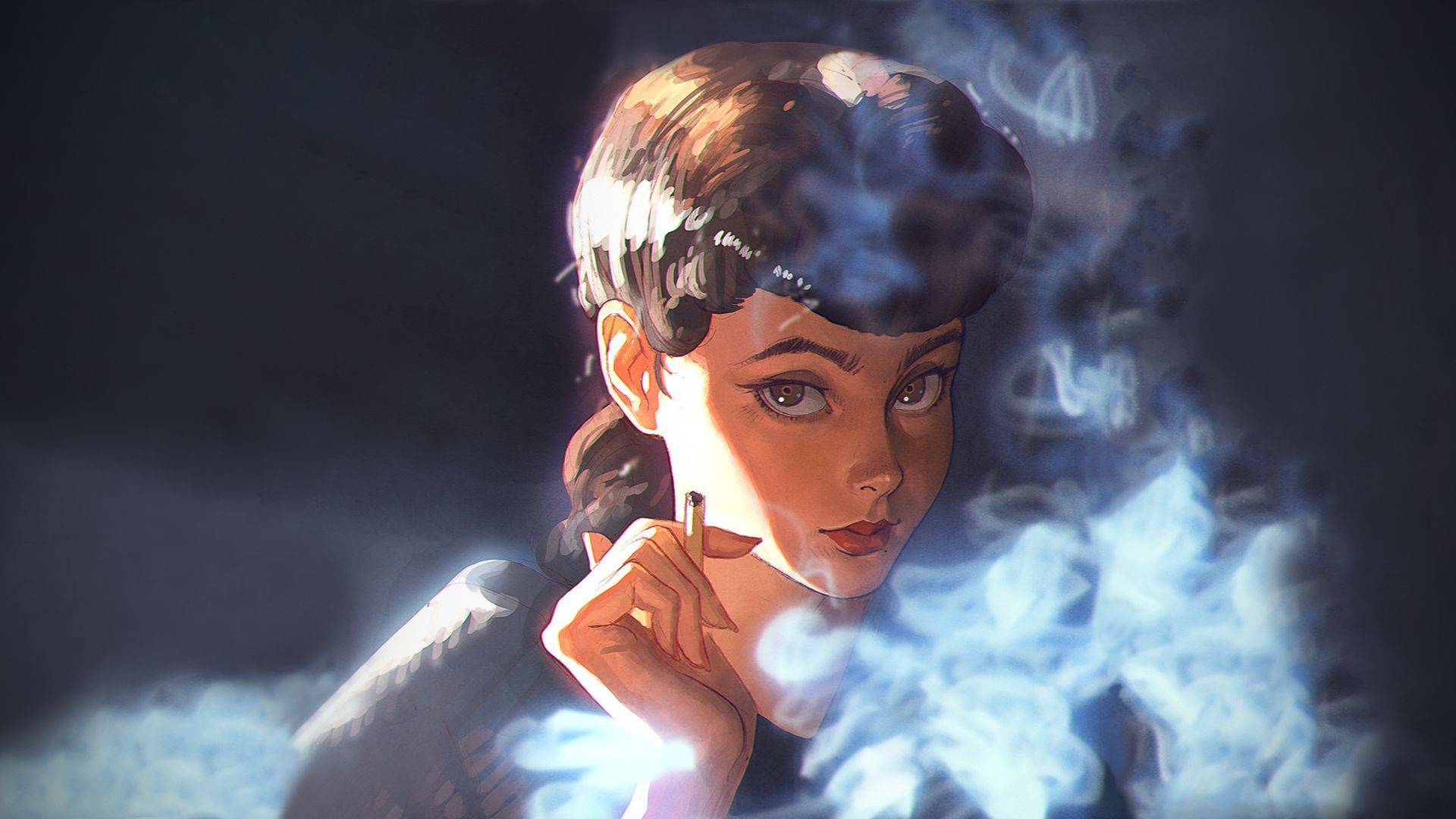 HD desktop wallpaper: Smoke, Movie, Blade Runner, Rachael (Blade Runner) download free picture