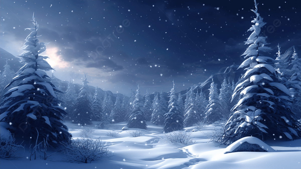 Snowy Landscape Wallpaper With Trees Snow White Winter Background, Christmas Snow Picture Free Background Image And Wallpaper for Free Download