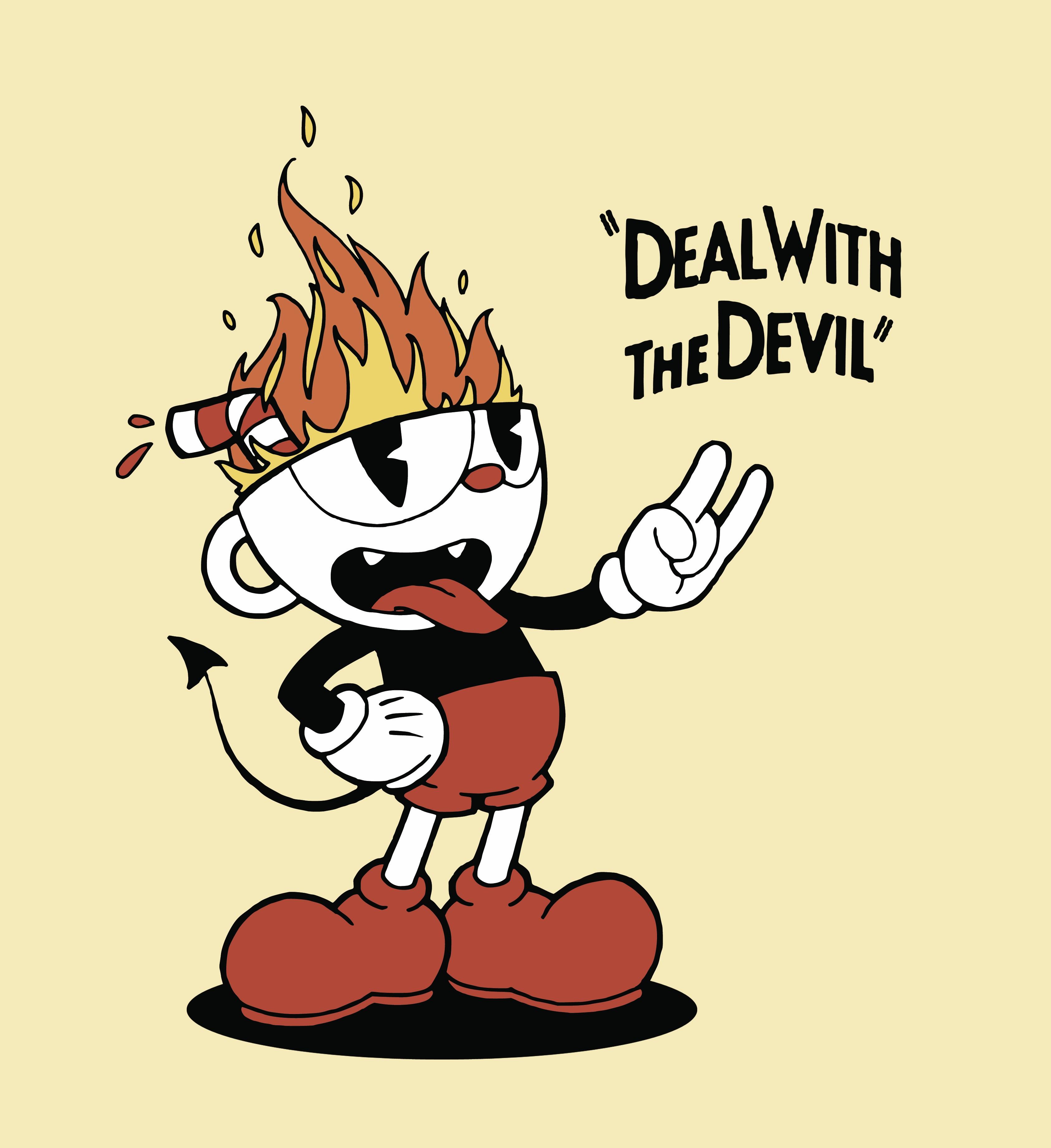 Here's the colored version of my Cuphead Inktober piece from yesterday