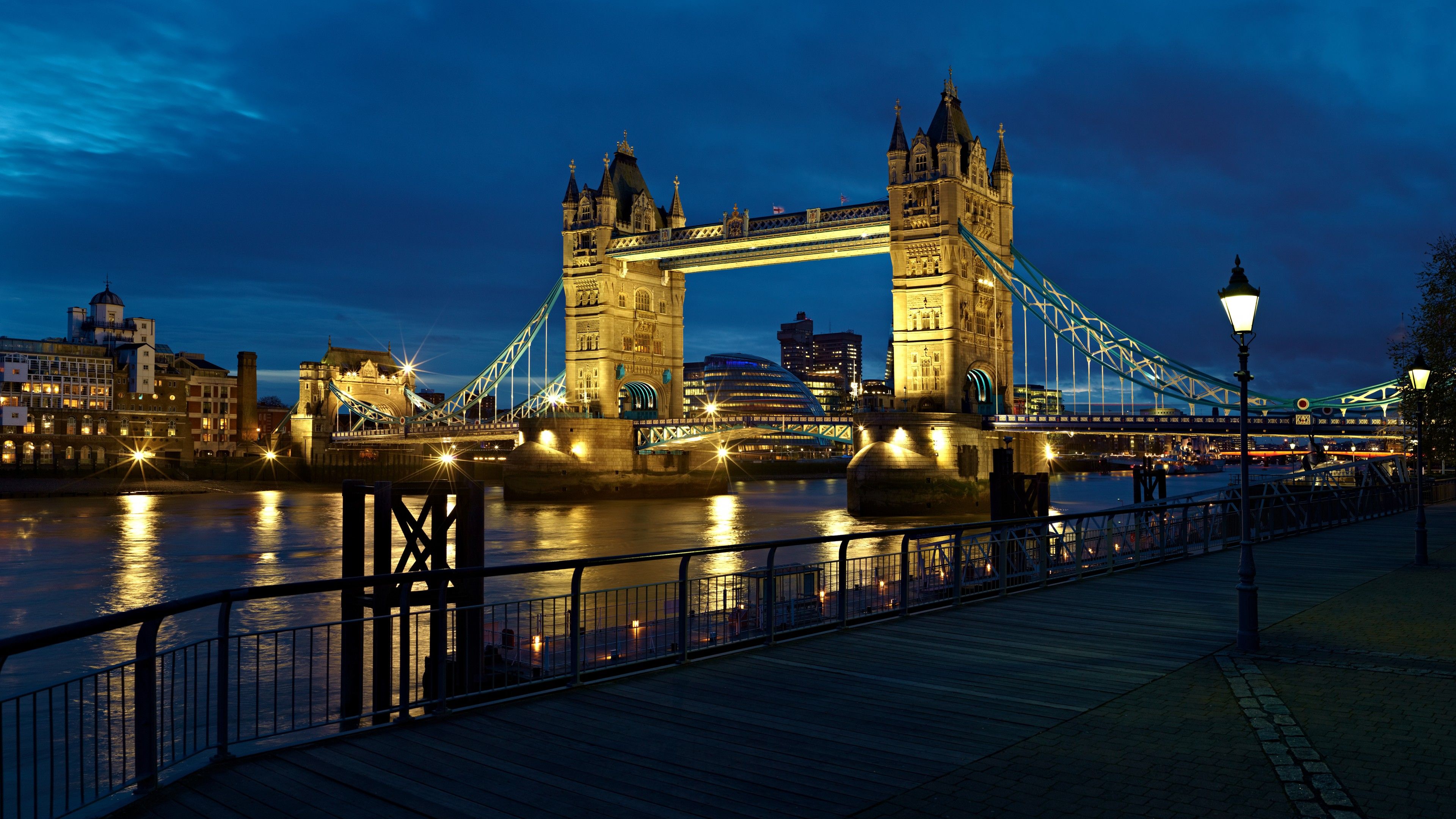 Wallpaper London, bridge, UK, night, river, travel, tourism, Architecture - London