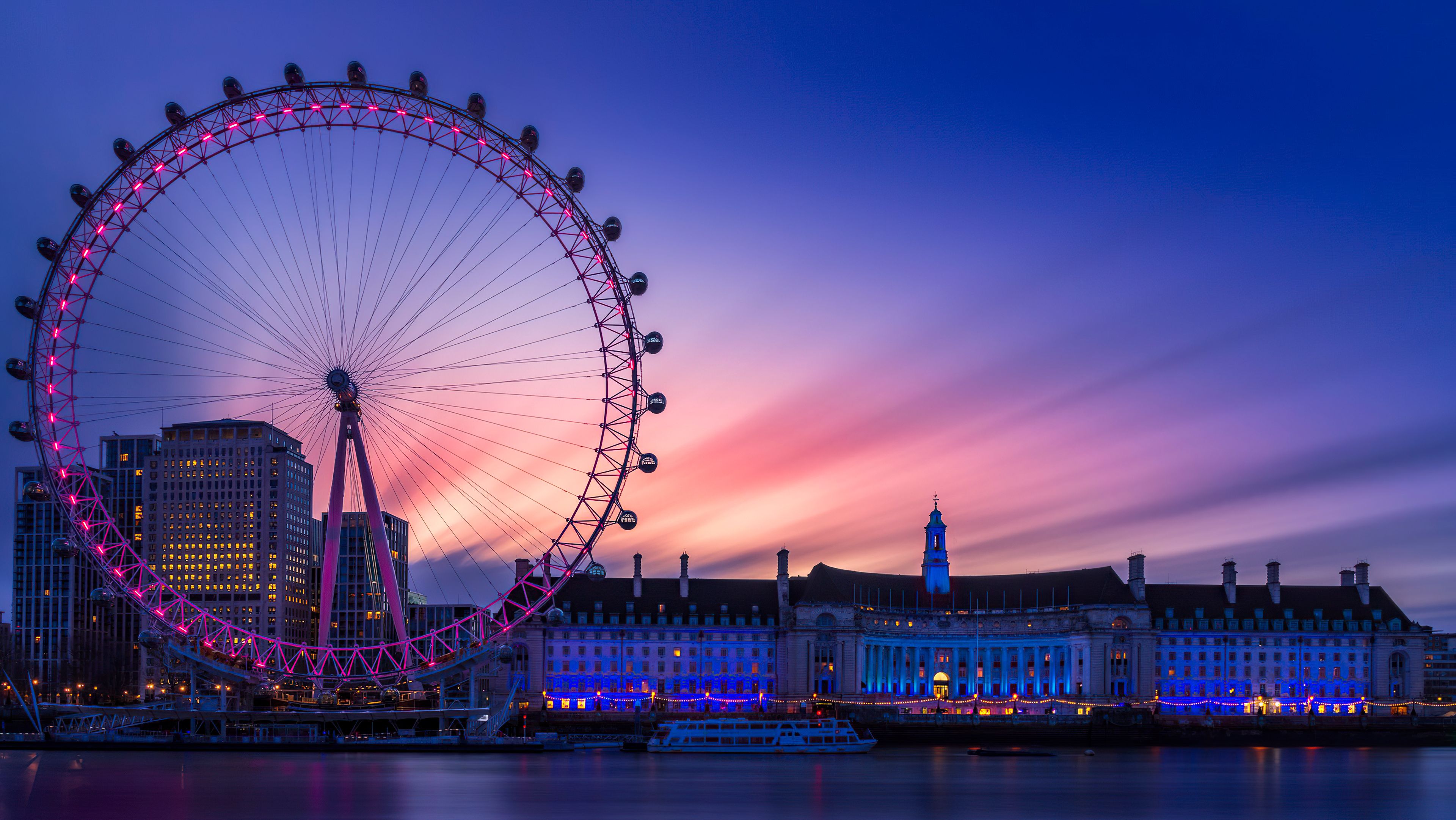 Dawn At The London Eye 4k, HD Photography, 4k Wallpaper, Image, Background, Photo and Picture - London