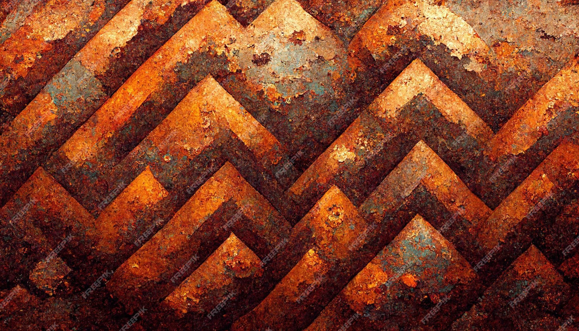 Premium Photo. Abstract decorative rusty metal background artistic rusted metallic surface design 3D illustration