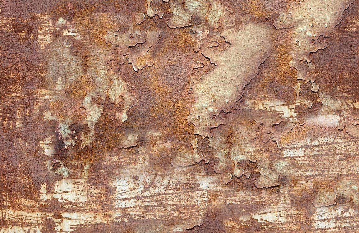 Metal Rusty Texture Wallpaper Mural. Industrial Style Wallpaper UK