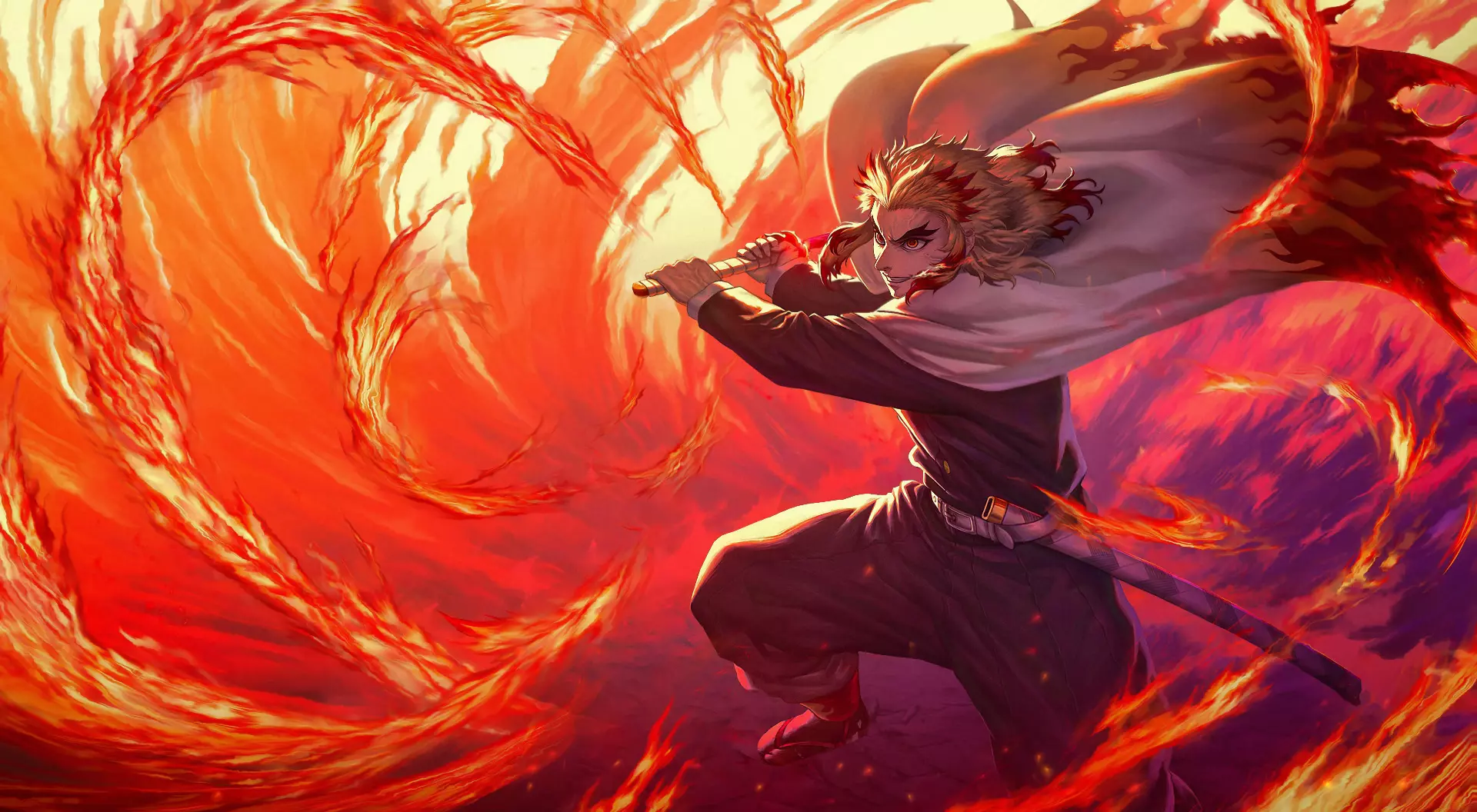 Live wallpaper Demon Slayer Rengoku Kyoujurou DOWNLOAD