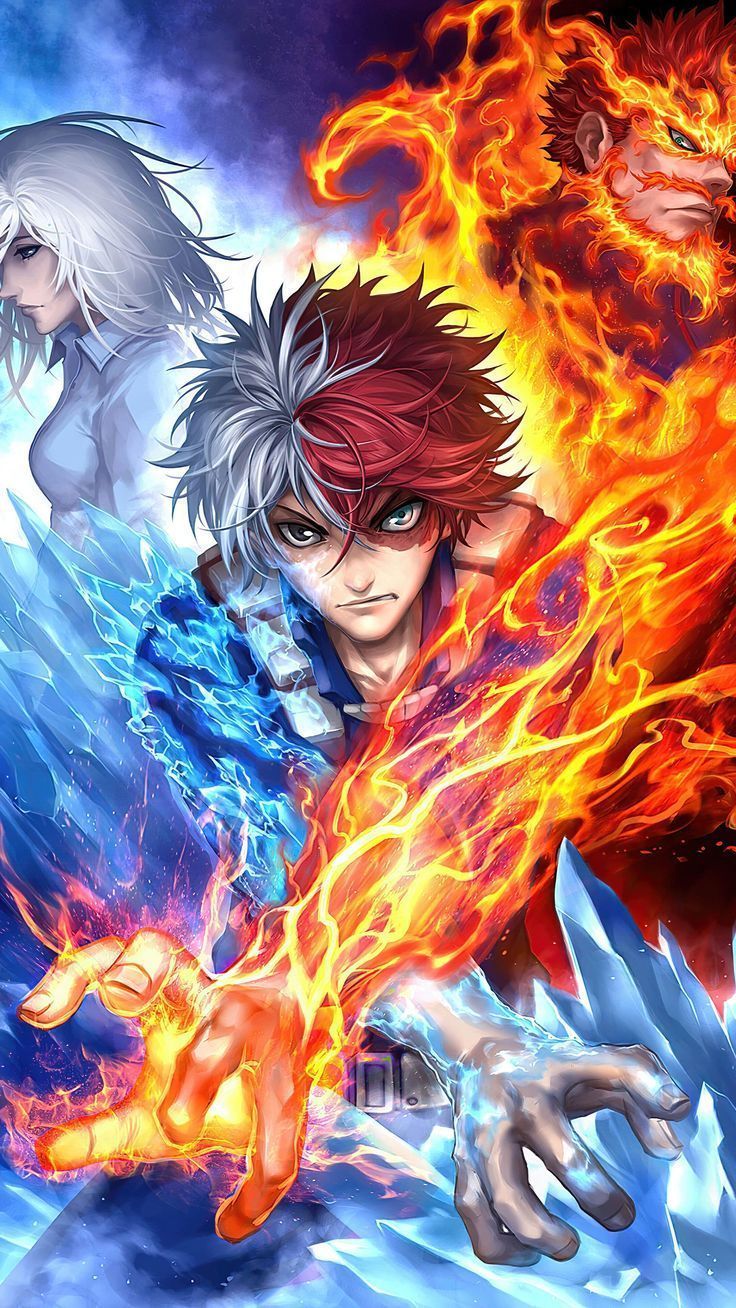 Todoroki Wallpaper for iPhone. Academia wallpaper, My hero academia, HD wallpaper iphone