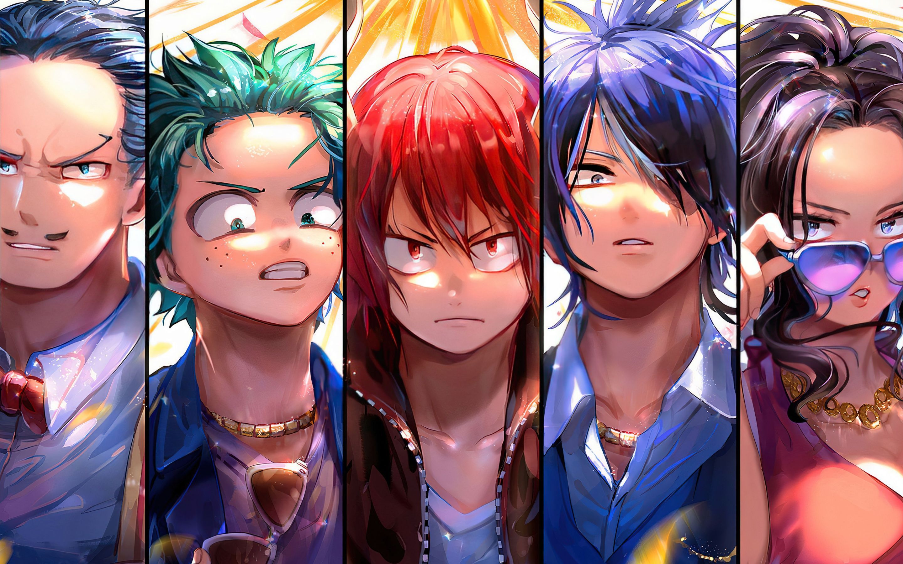 My Hero Academia Wallpaper 4K, Izuku Midoriya, Tenya Iida