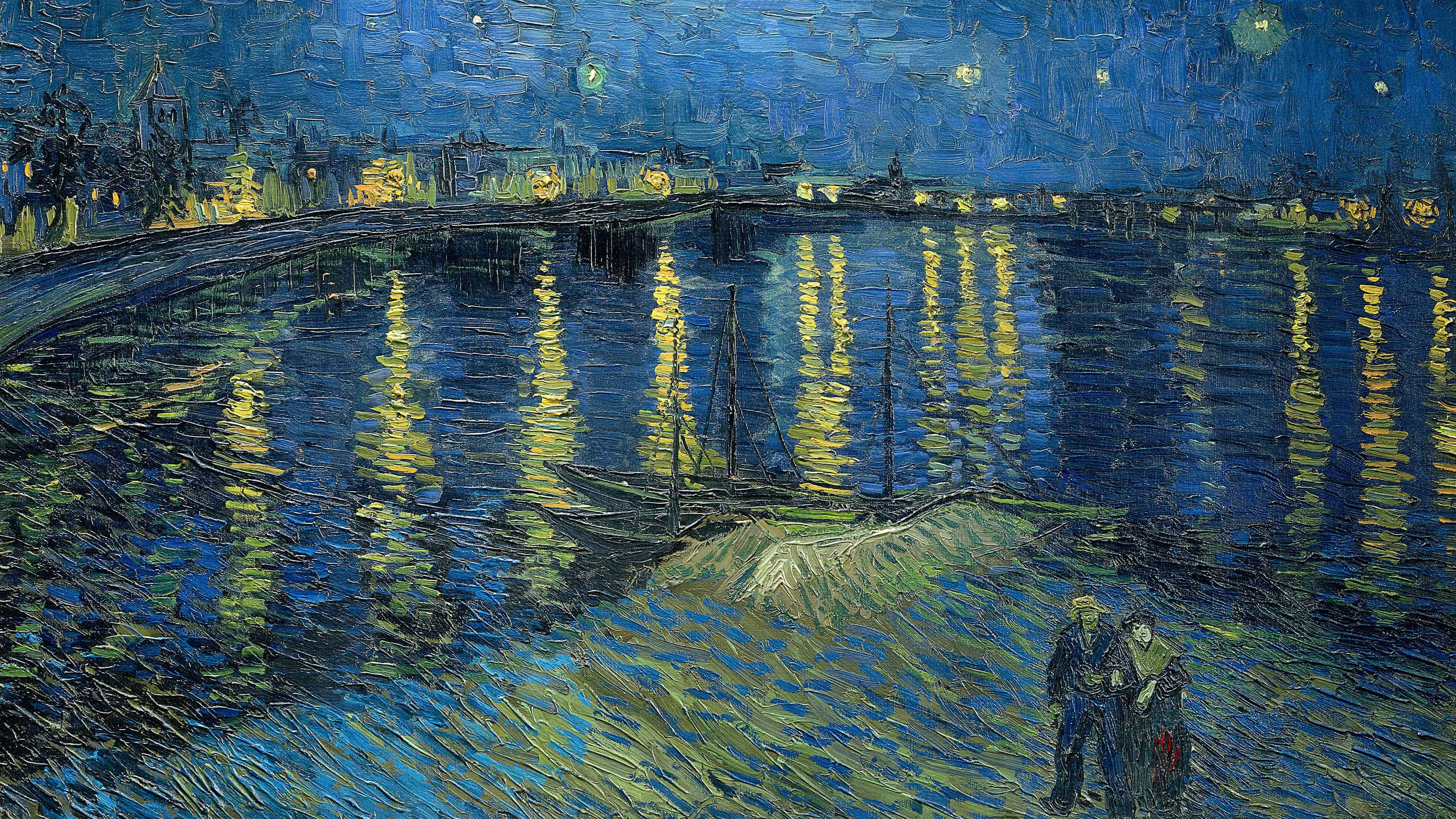 The Starry Night by Vincent Van Gogh [3840x2160]