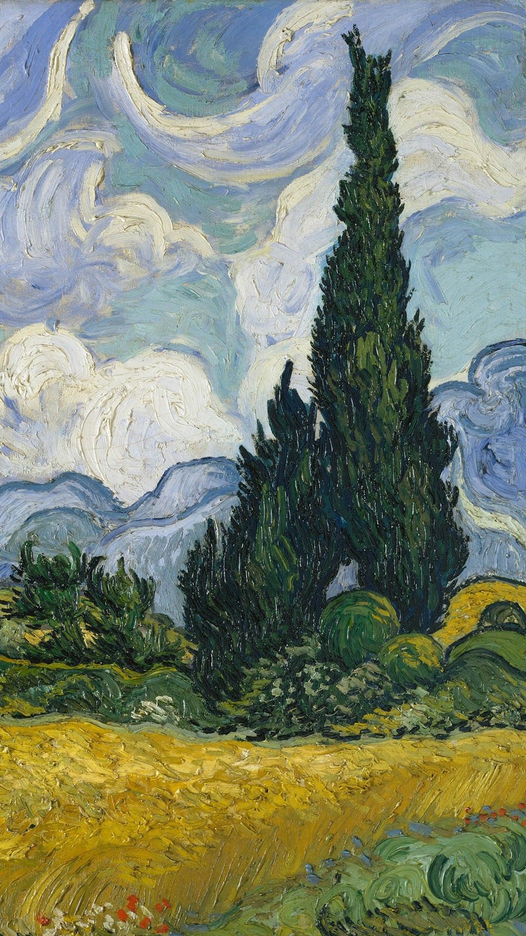 Wheat Field with Cypresses, painting by Vincent van Gogh. Windows Spotlight Image