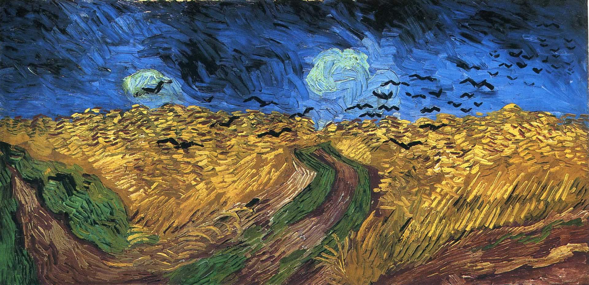 Wheatfield With Crows Van Gogh Wallpaper Image