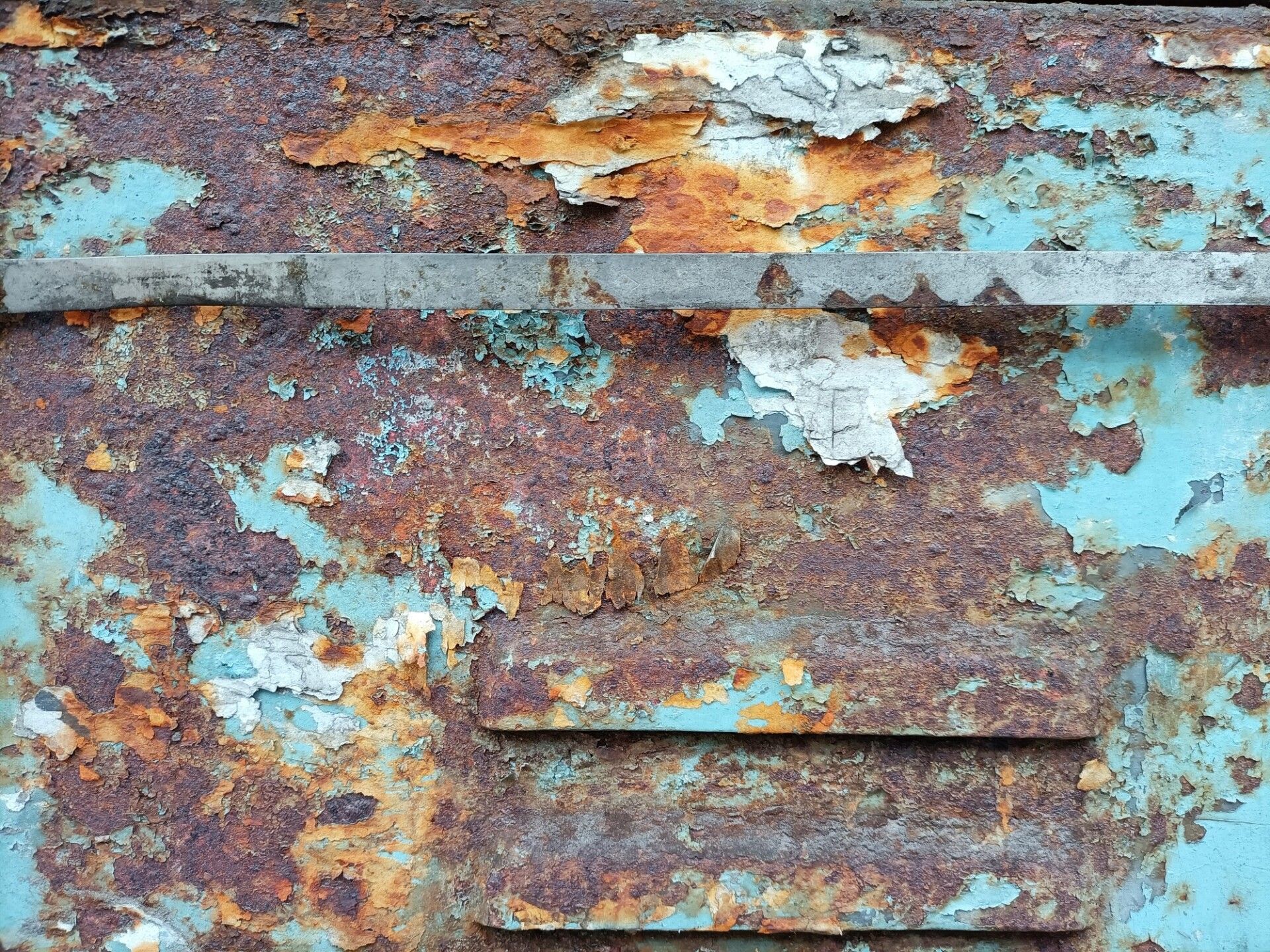 Green Rusty Metal Texture of a Door. Free