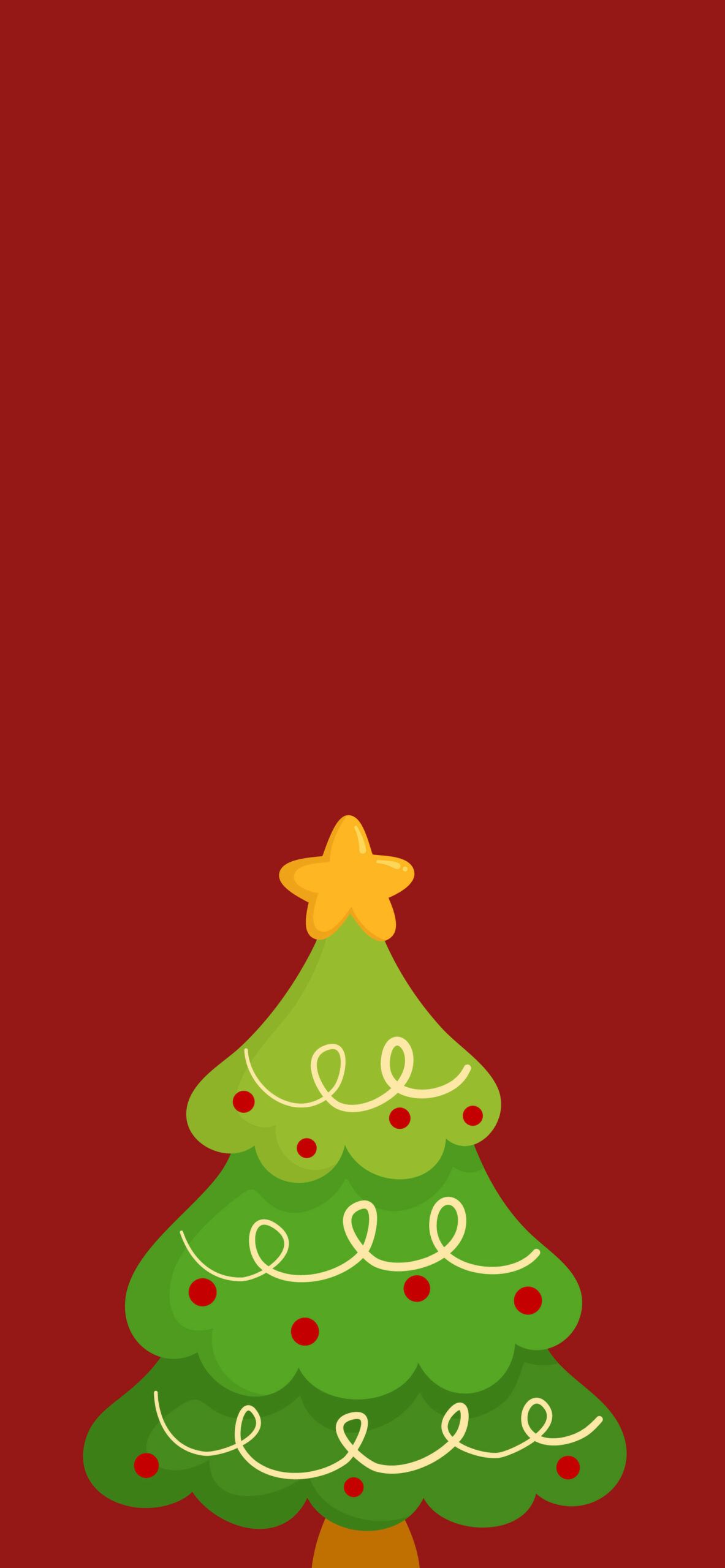 Christmas Tree Red Wallpaper Aesthetic Wallpaper