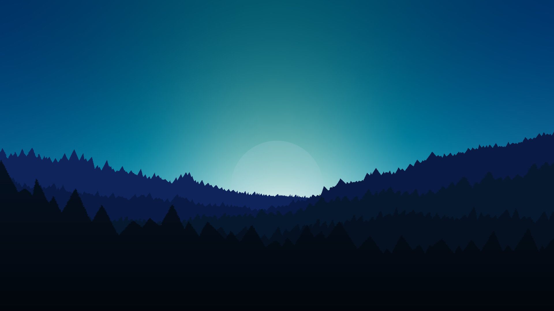 Minimal forest night wallpaper