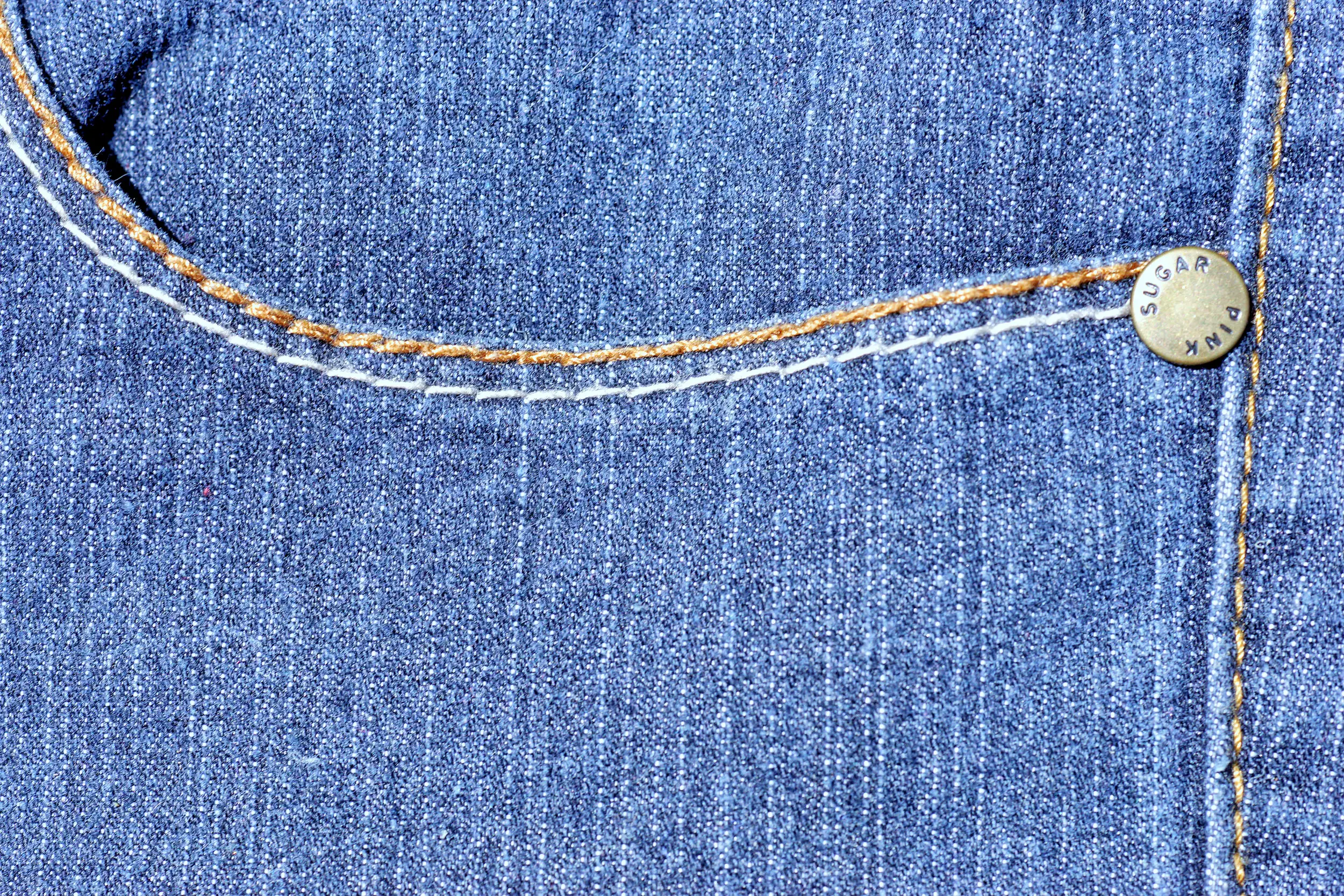 Another blue pocket of some jeans for a denim texture