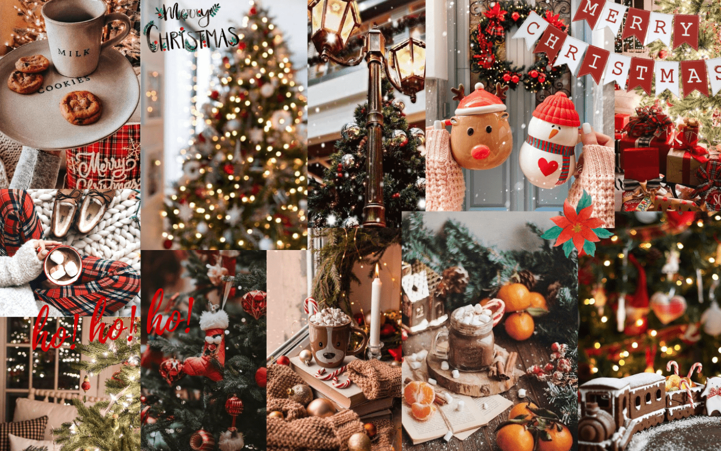 Christmas desktop wallpaper (collage). Christmas desktop wallpaper, Christmas desktop, Christmas wallpaper