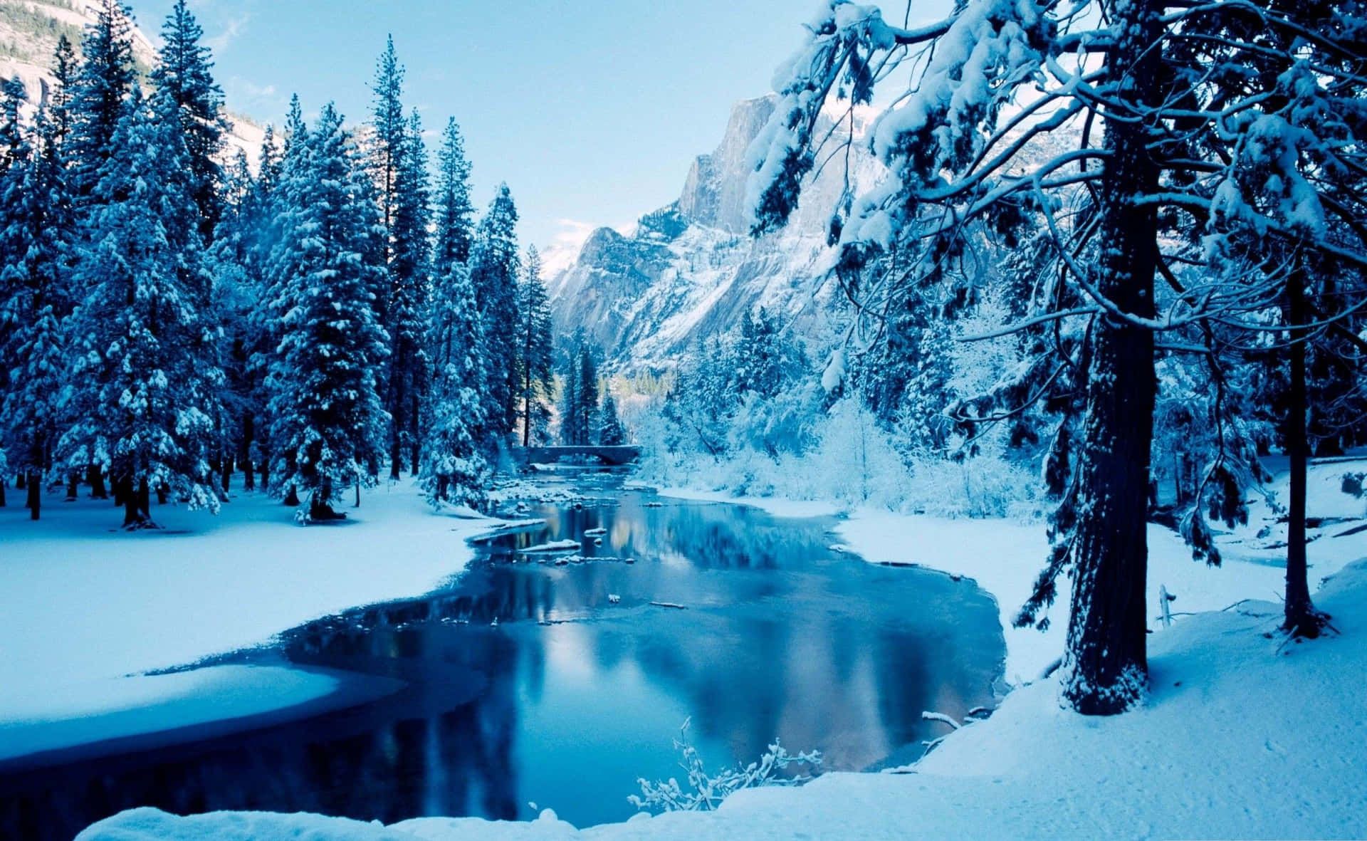 Download Majestic Snowy Landscape Wallpaper