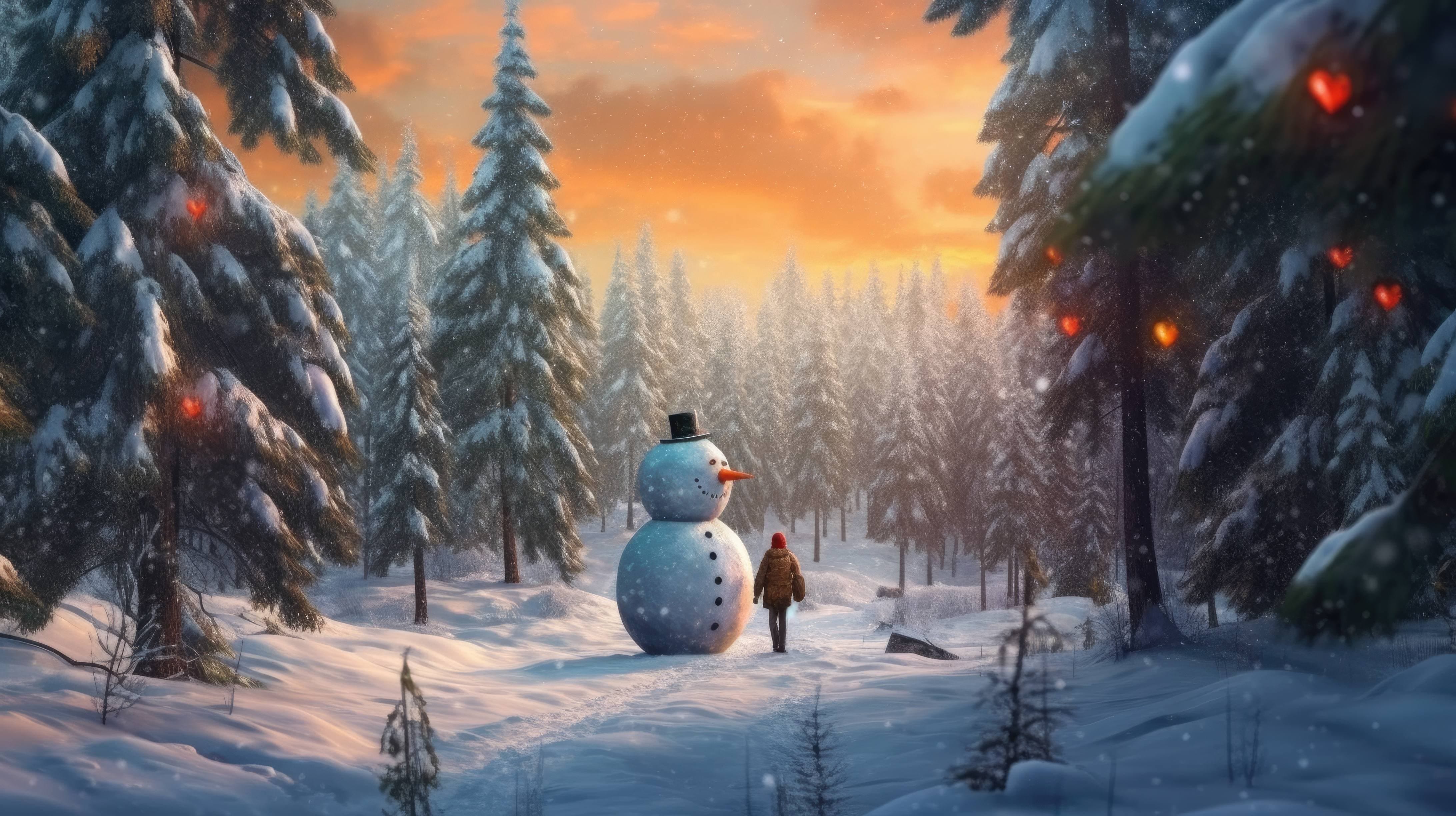 Free AI art image of snowy delight