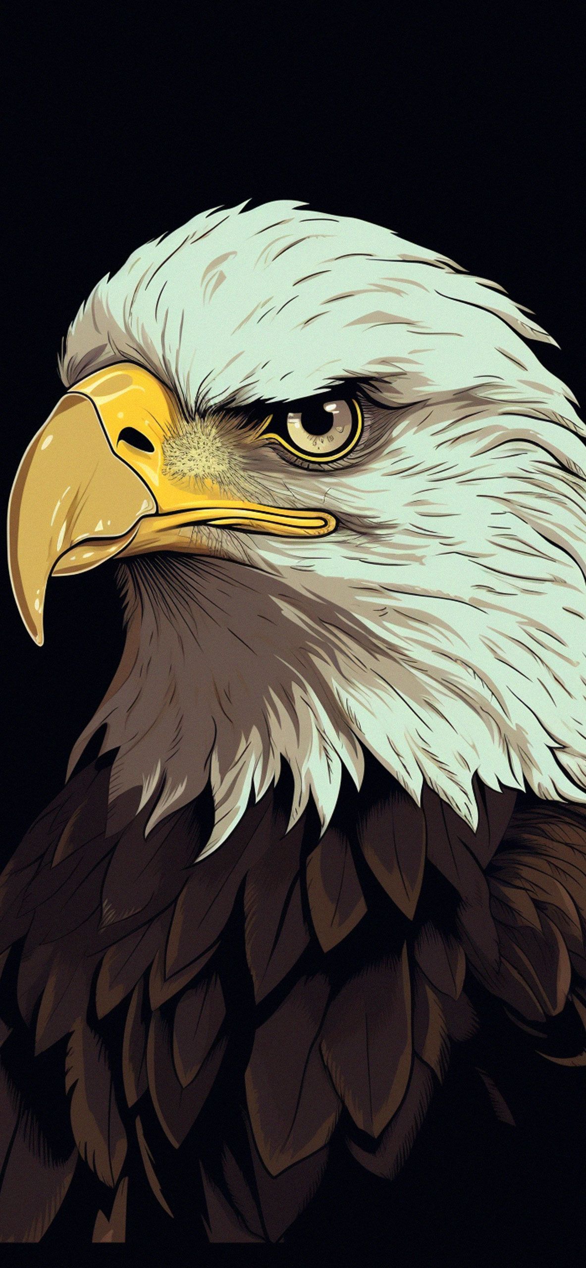 Aesthetic Eagle Black Wallpaper Wallpaper for iPhone 4k