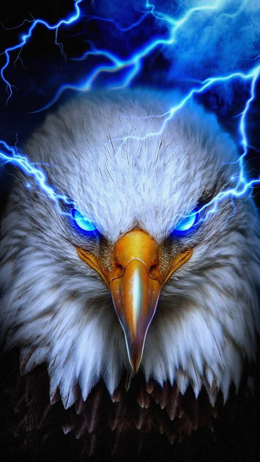 Neon eagle Wallpaper Download