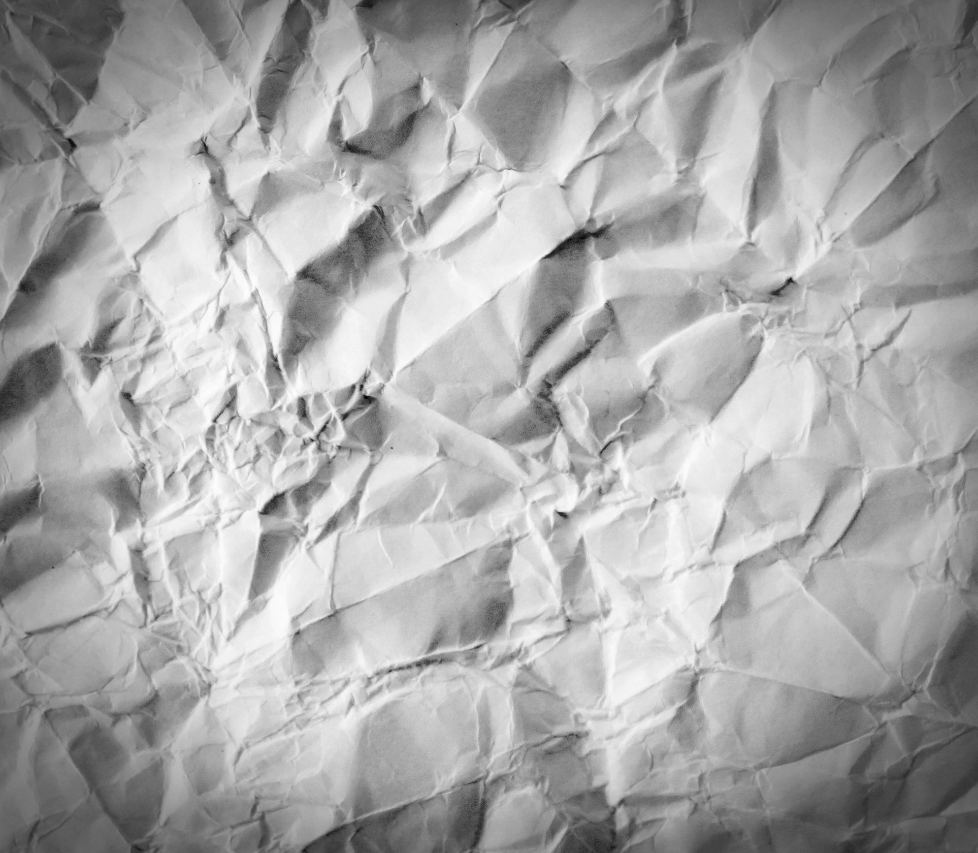 White Crumpled Paper · Free