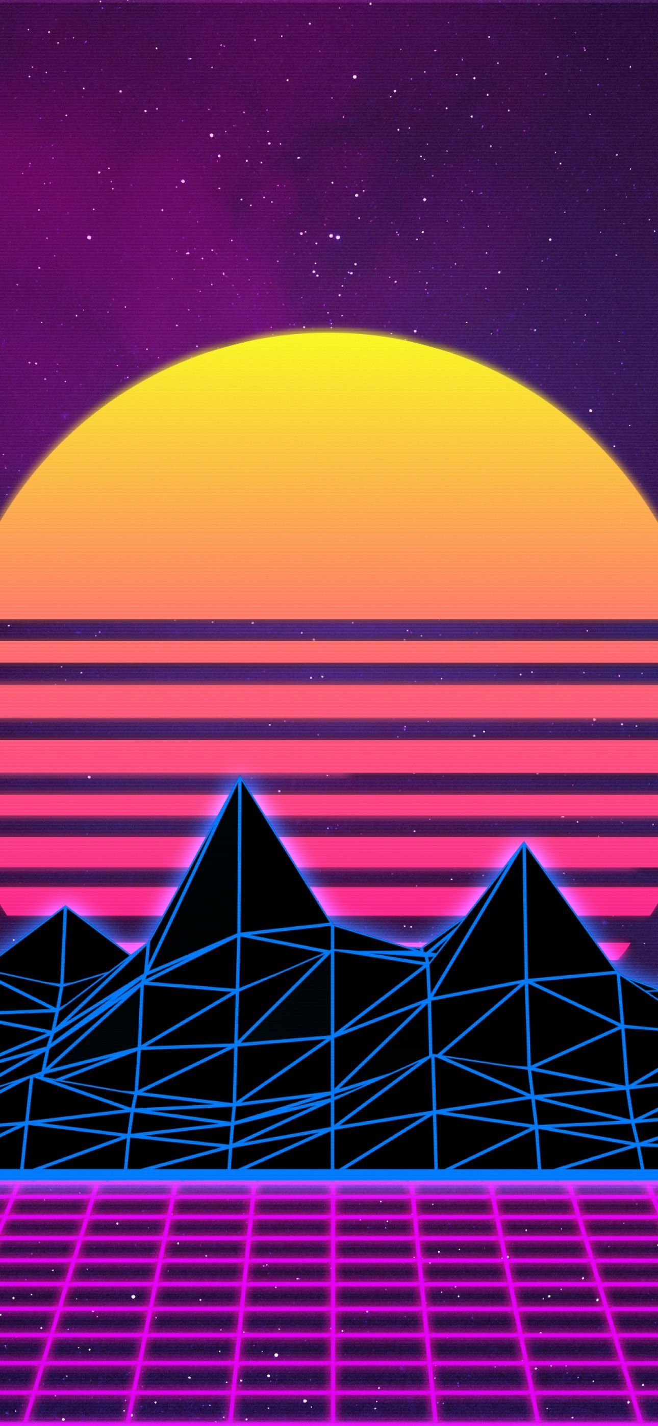 Retrowave Wallpaper 4K, Synthwave, Vaporwave, Digital Art