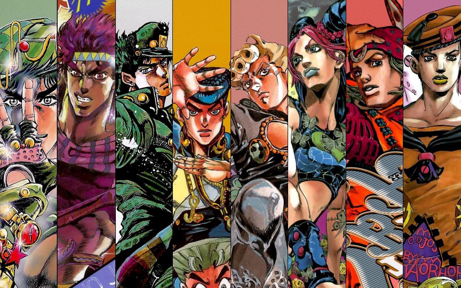 Wallpaper Anime JoJo's Bizarre Adventure Colour 3D Large Theme Restaurant Hotel KTV Bedroom Hotel Background Wall 312 x 219 cm : de: Home & Kitchen