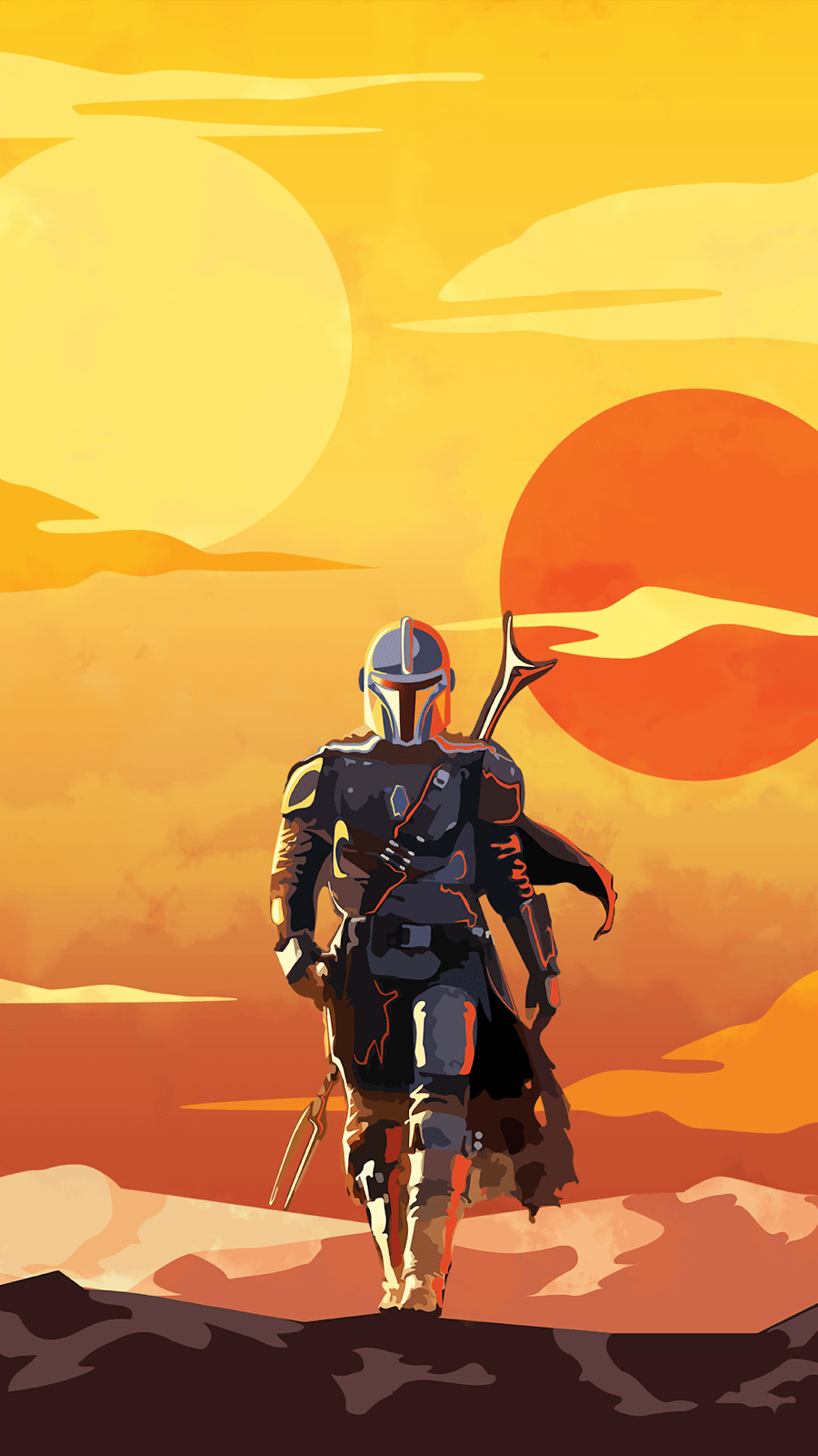 The mandalorian phone wallpaper. Star wars background, Star wars fan art, Star wars art